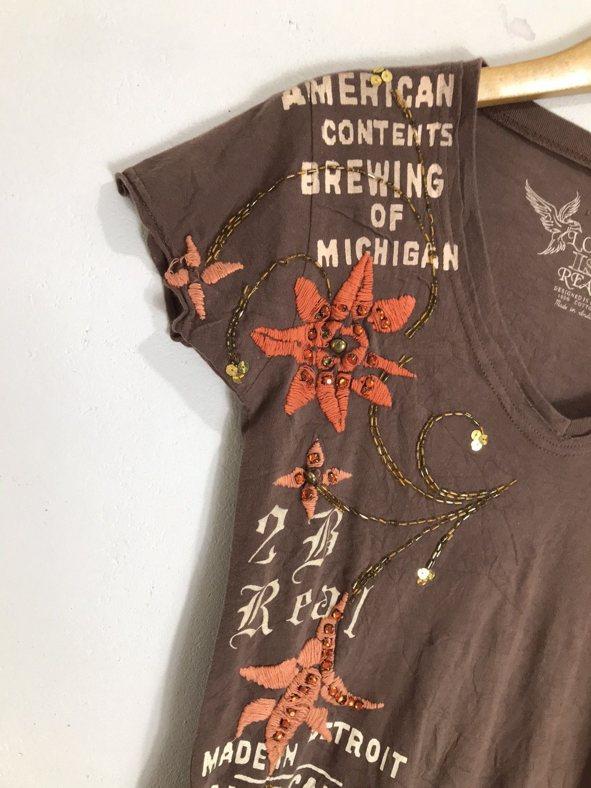 Beauty Beast Crazy Love is real Poem Tees Y2k style Size XS / US 0-2 / IT 36-38 - 2 Thumbnail