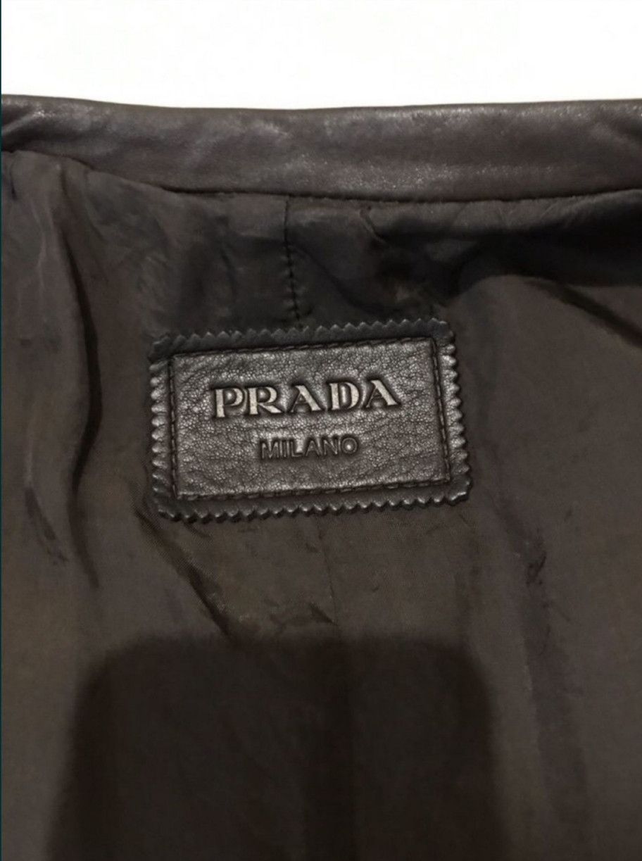 Prada Prada Leather Biker Jacket Size M / US 6-8 / IT 42-44 - 3 Thumbnail