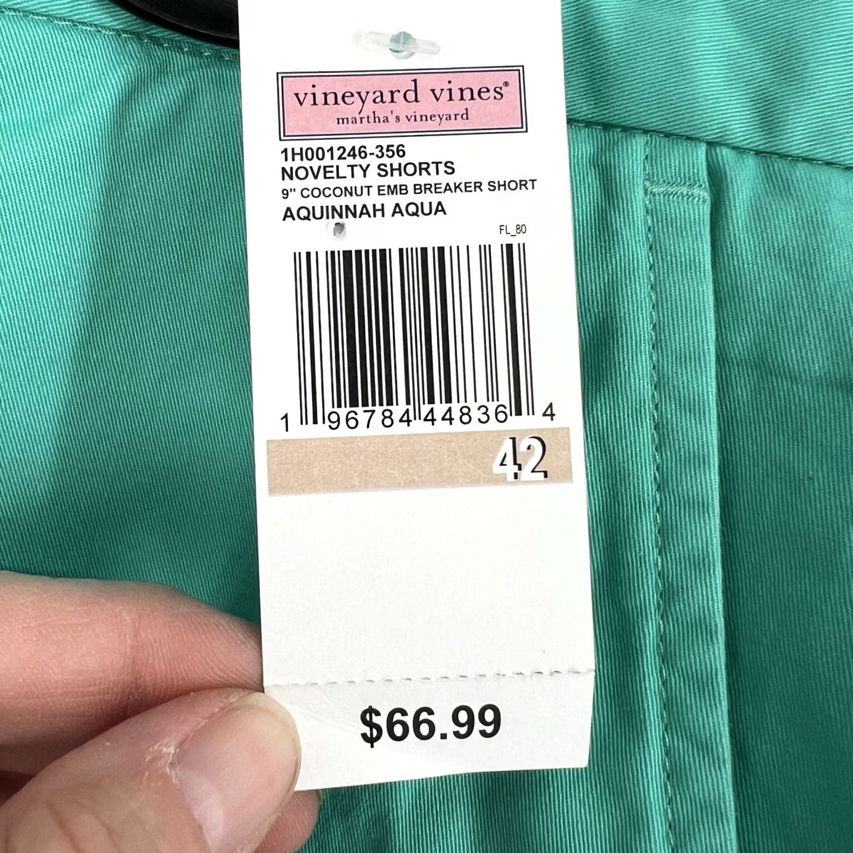 Vineyard Vines Vineyard Vines Classic Fit Breaker Shorts 42x9 Men Green Twill 100% Cotton Chino Preppy Beach NWT Size US 42 / EU 58 - 7 Thumbnail
