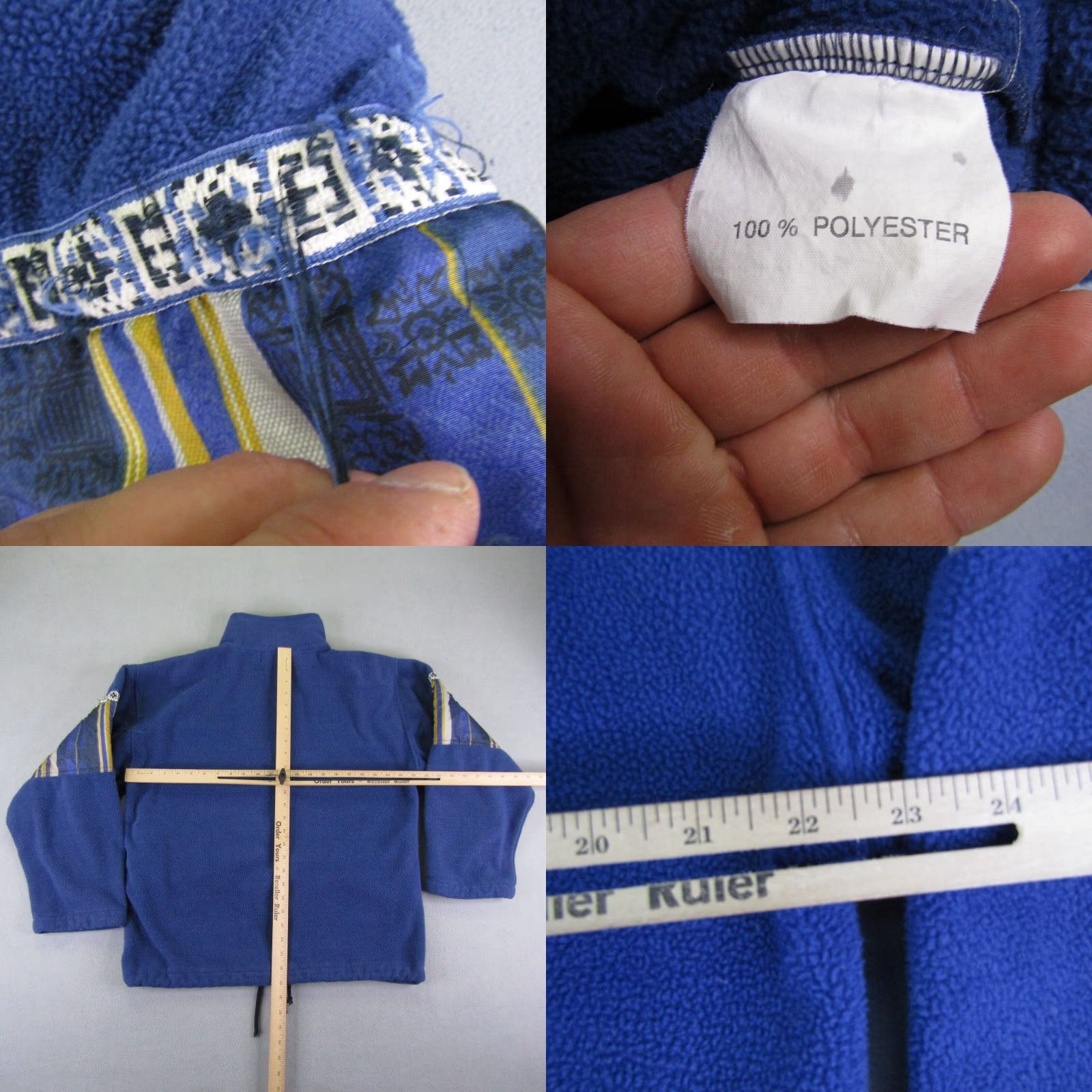 Vintage VINTAGE Montagnes Jacket Mens L Blue Fleece Coat Zip Up Outdoor Hiking Skiing Walking Full Zip Pockets Logo 80s? Size US L / EU 52-54 / 3 - 8 Thumbnail