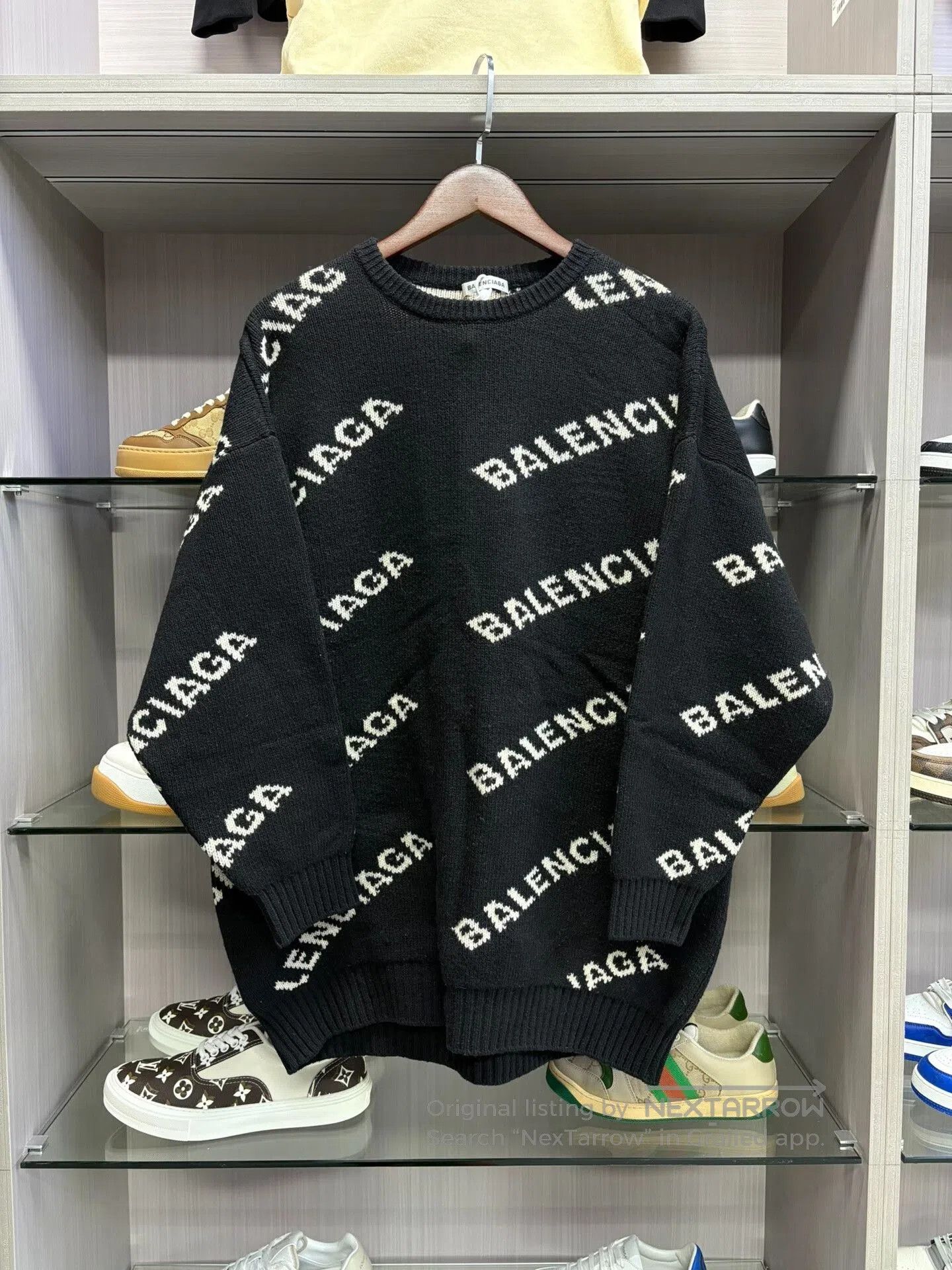 Balenciaga balenciaga printed knit sweater size l. Size US L / EU 52-54 / 3 - 1 Thumbnail