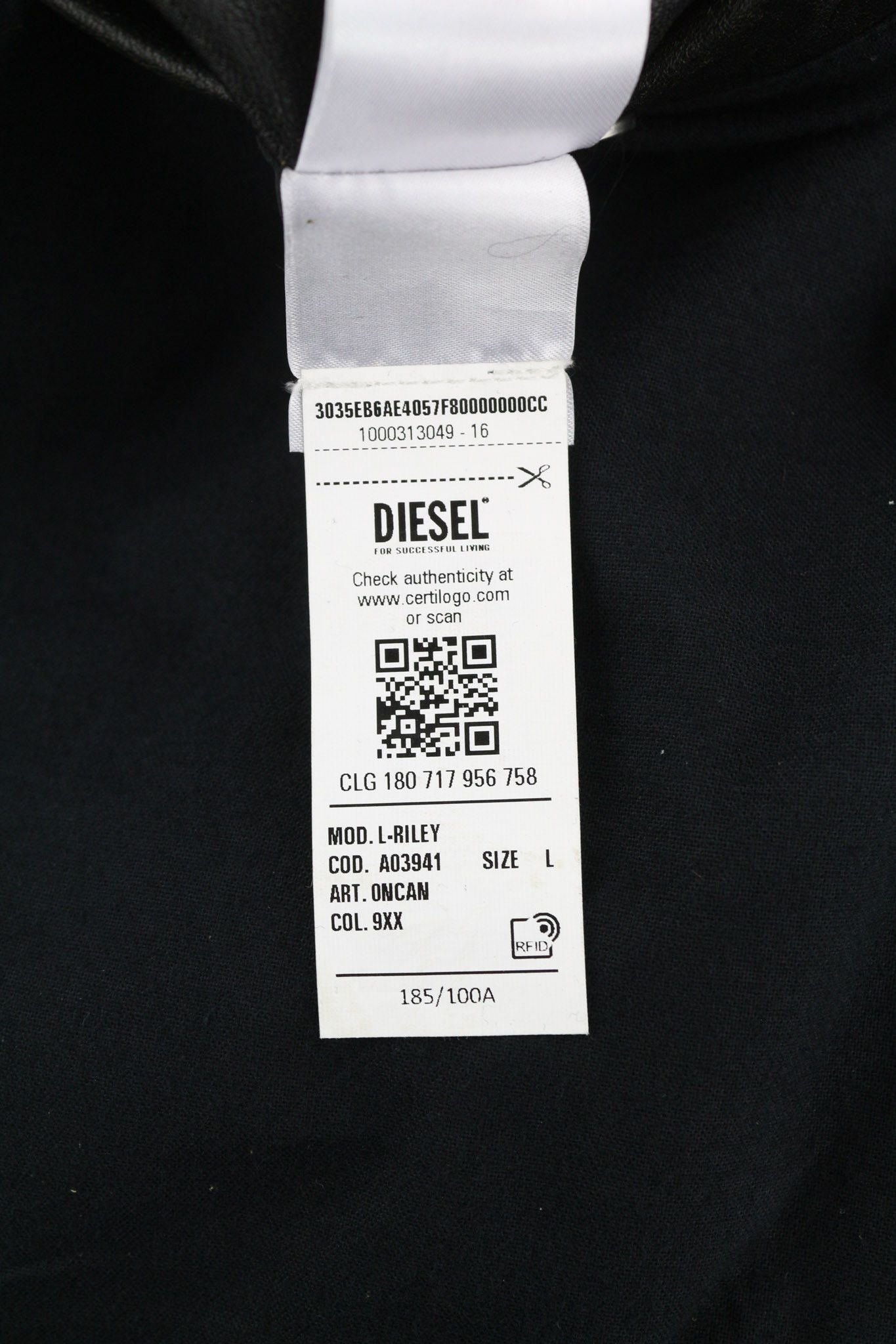 Diesel L-RILEY L Black Cowhide Leather Button Jacket 40081 Size US L / EU 52-54 / 3 - 10 Thumbnail
