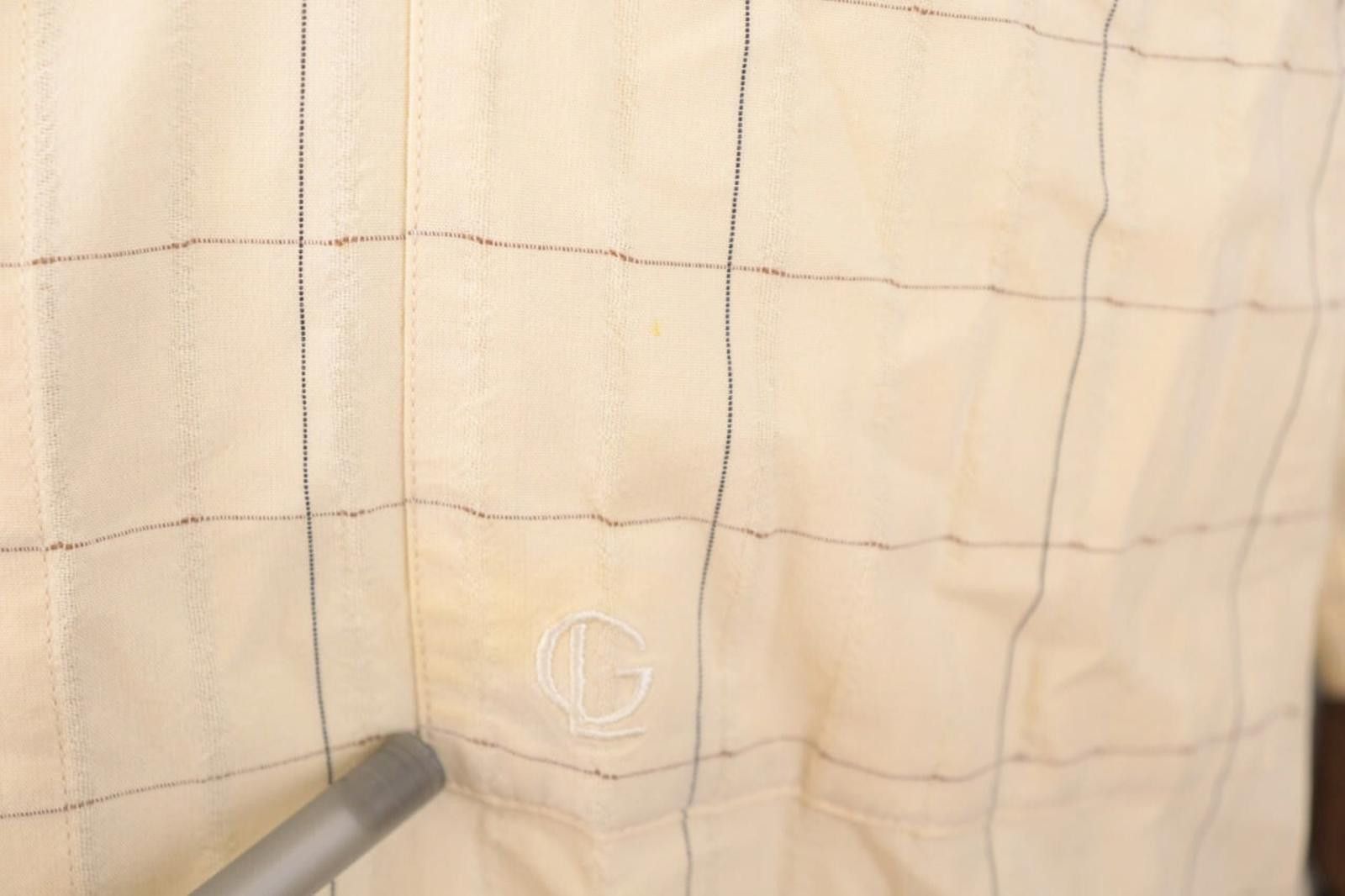 Guy Laroche Vintage Guy Laroche Paris Beige Check Shirt Size 4 Size US M / EU 48-50 / 2 - 4 Thumbnail