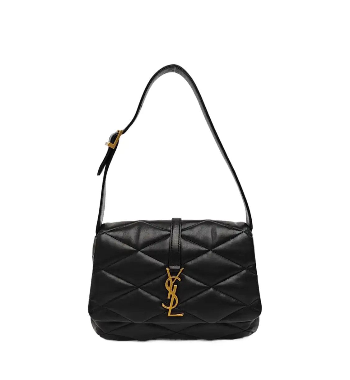 Saint Laurent Paris Saint Laurent Paris YSL LE 57 black sheepskin quilted handbag shoulder bag gold Size ONE SIZE - 1 Thumbnail