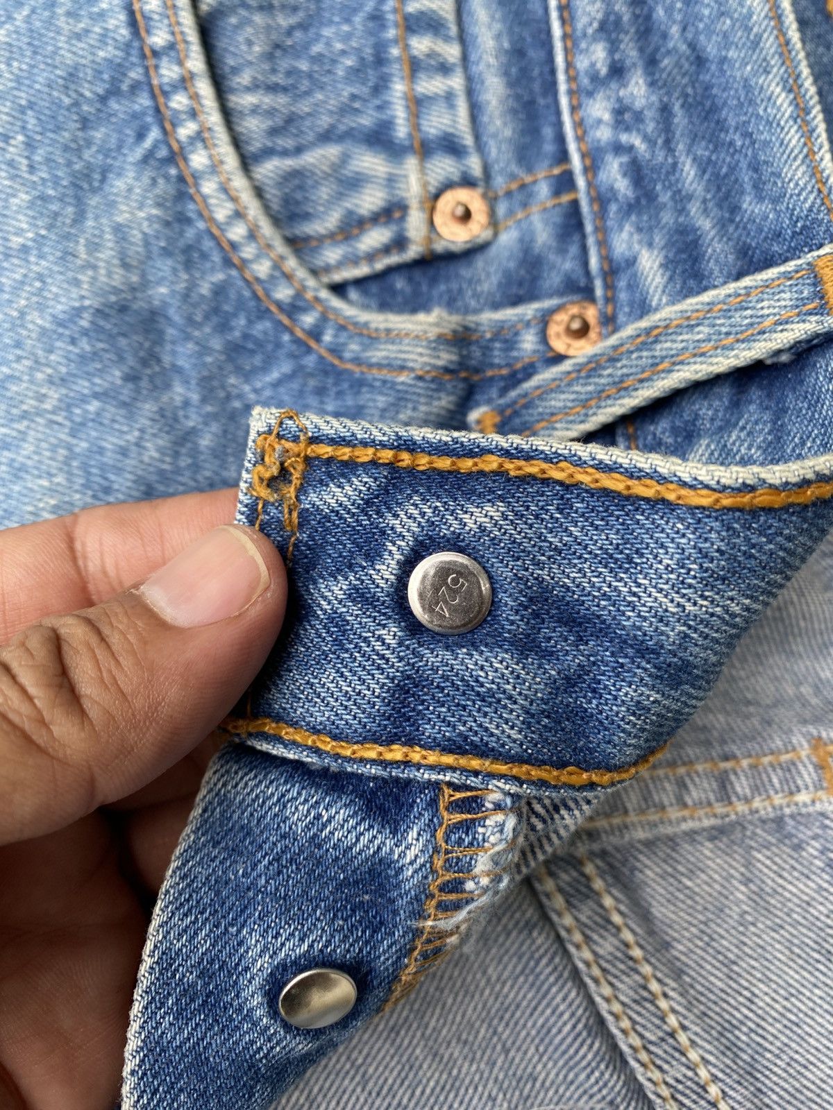 Levi's Vintage 90’s Levi's 501 X Lovers Rock Distressed Denim Size US 34 / EU 50 - 9 Thumbnail