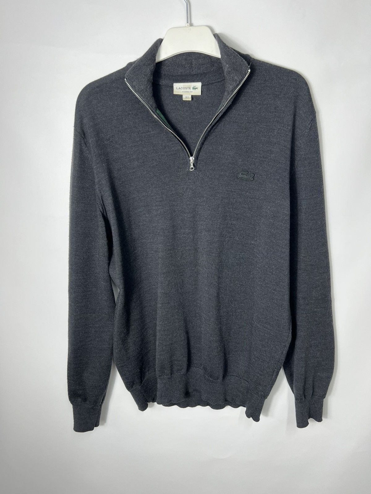 Lacoste Vintage luxury streetwear Lacoste 1/4 Zip Sweater Size US L / EU 52-54 / 3 - 1 Thumbnail
