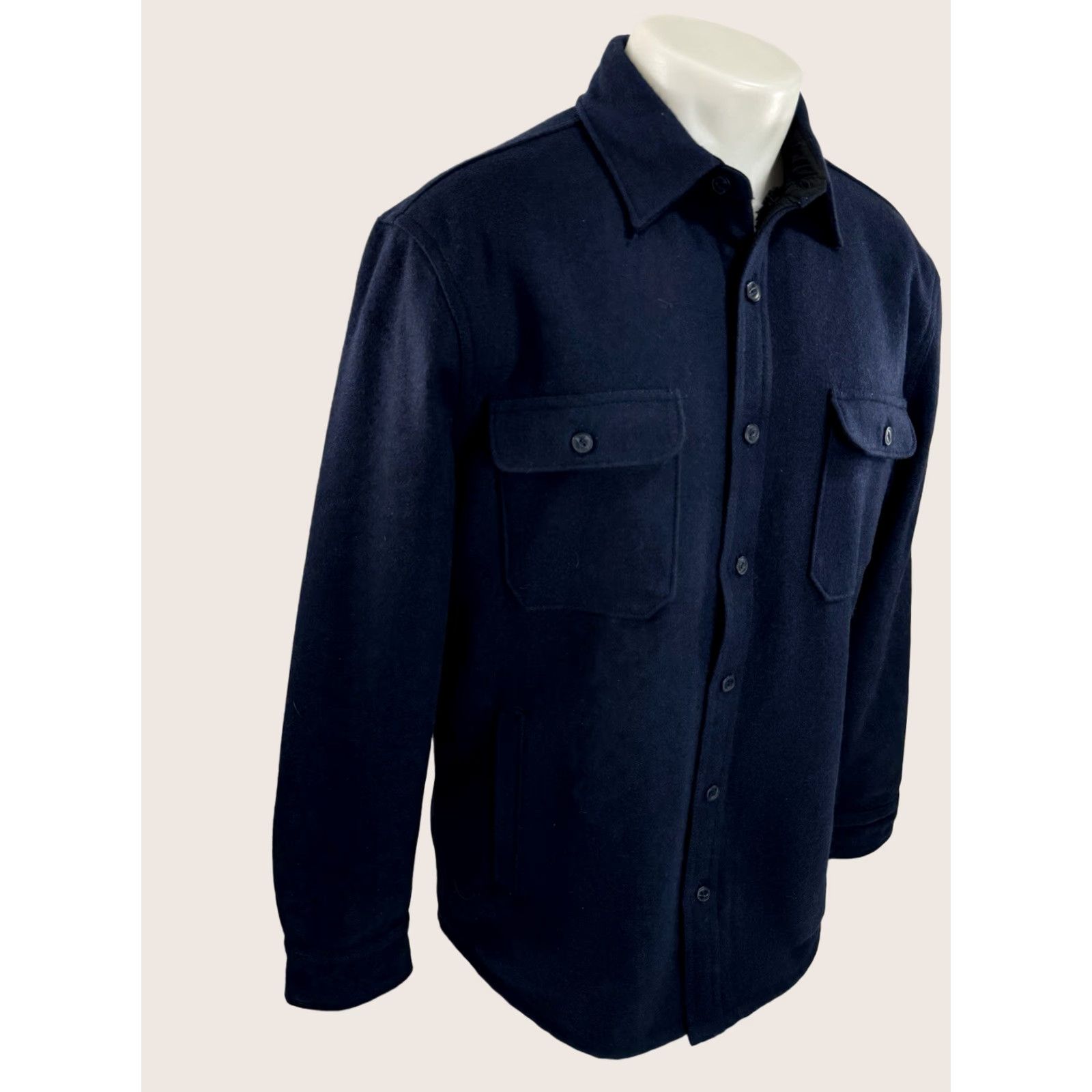 Nordstrom NORDSTROM Wool High Pile Sherpa Fur Lined Ranch Field Mens L Jacket MINT - Blue - L - Wool Blend - Fur Lining - Ranch Style - Jacket - Men Size US L / EU 52-54 / 3 - 1 Thumbnail