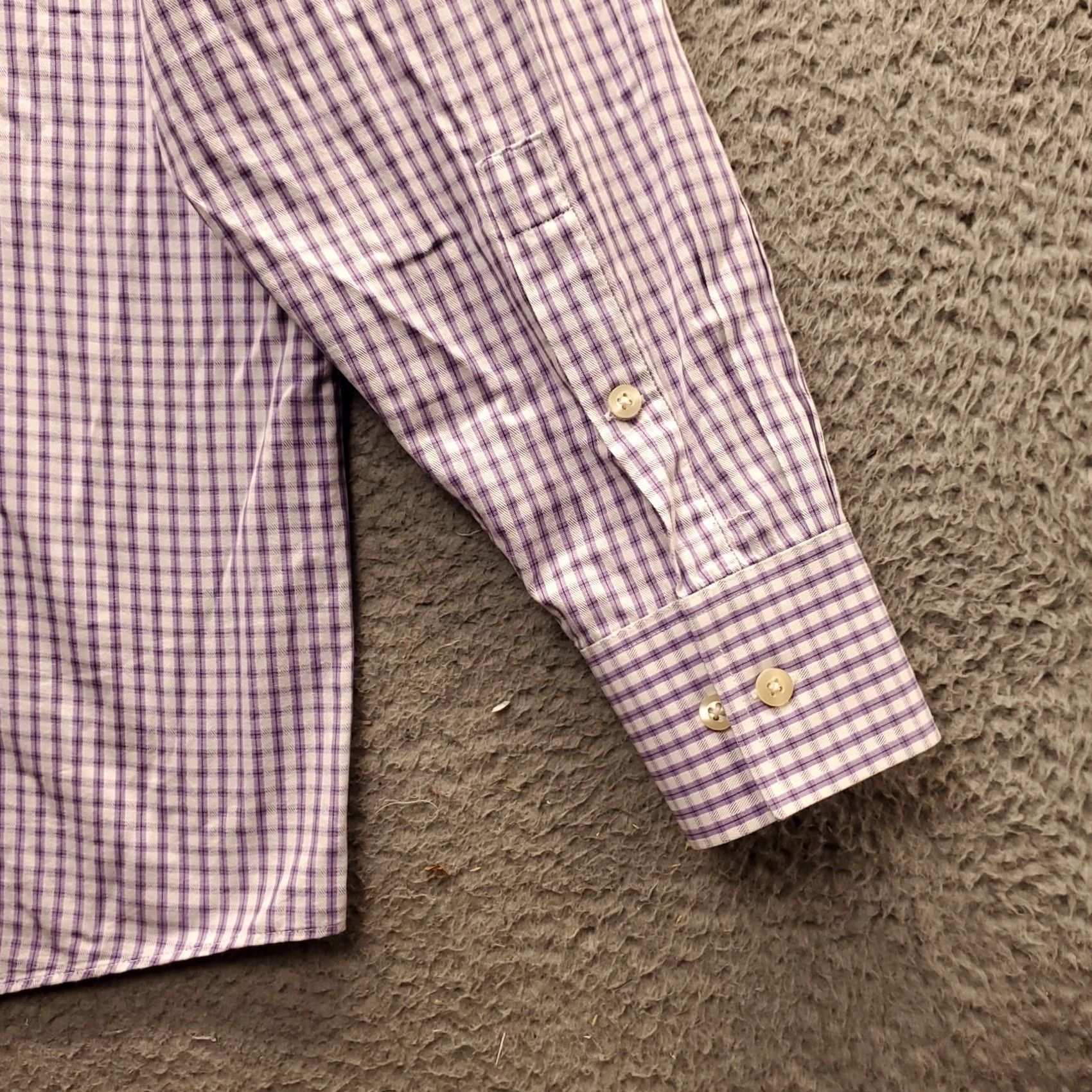 Michael Kors Michael Kors Dress Shirt Mens L Multi Plaid Long Sleeve Regular Button Up Size 42R - 7 Thumbnail