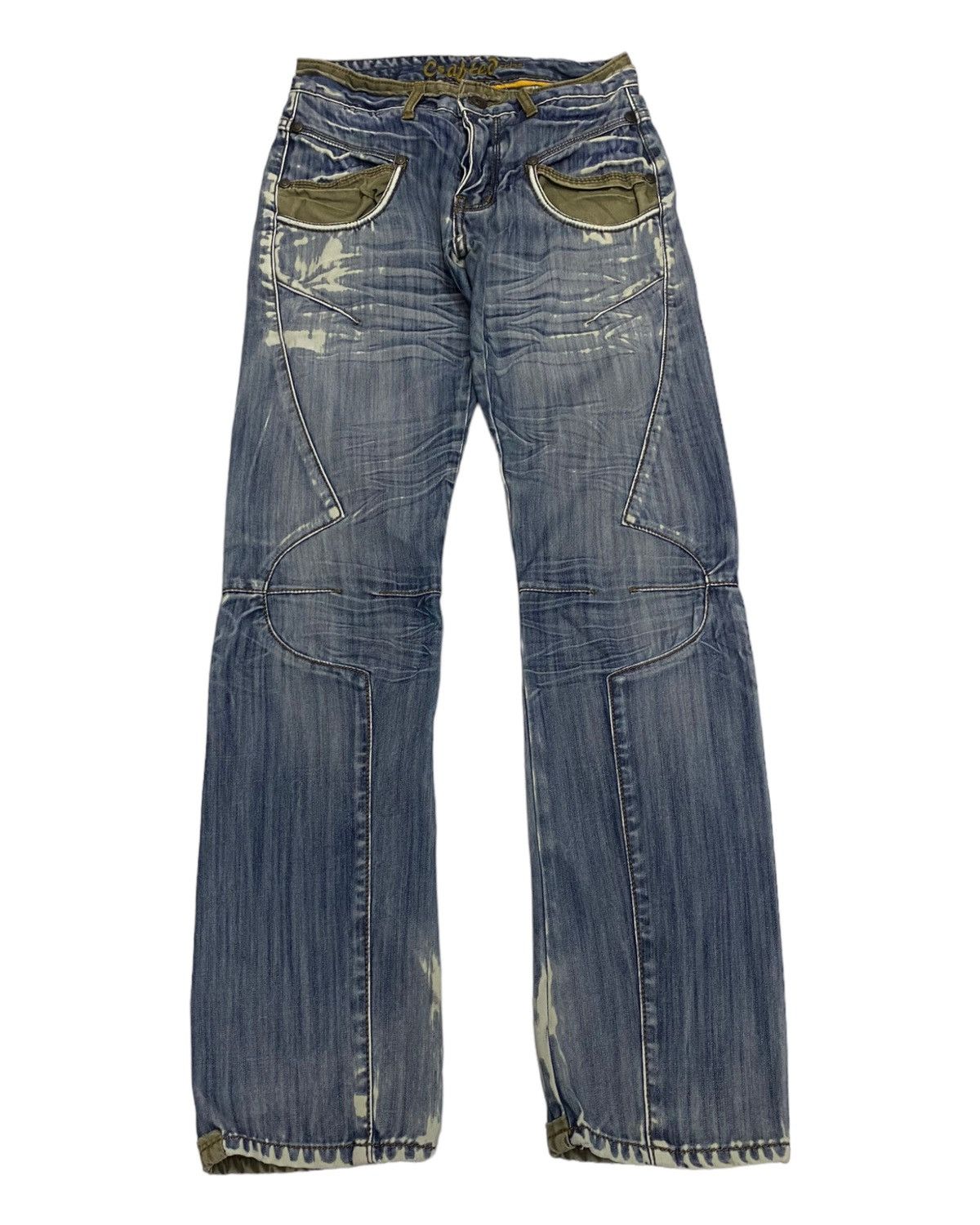 SICK🔥GOLDLINE DISTRESSED DENIM RARE UNDERCOVER STYLE DESIGN