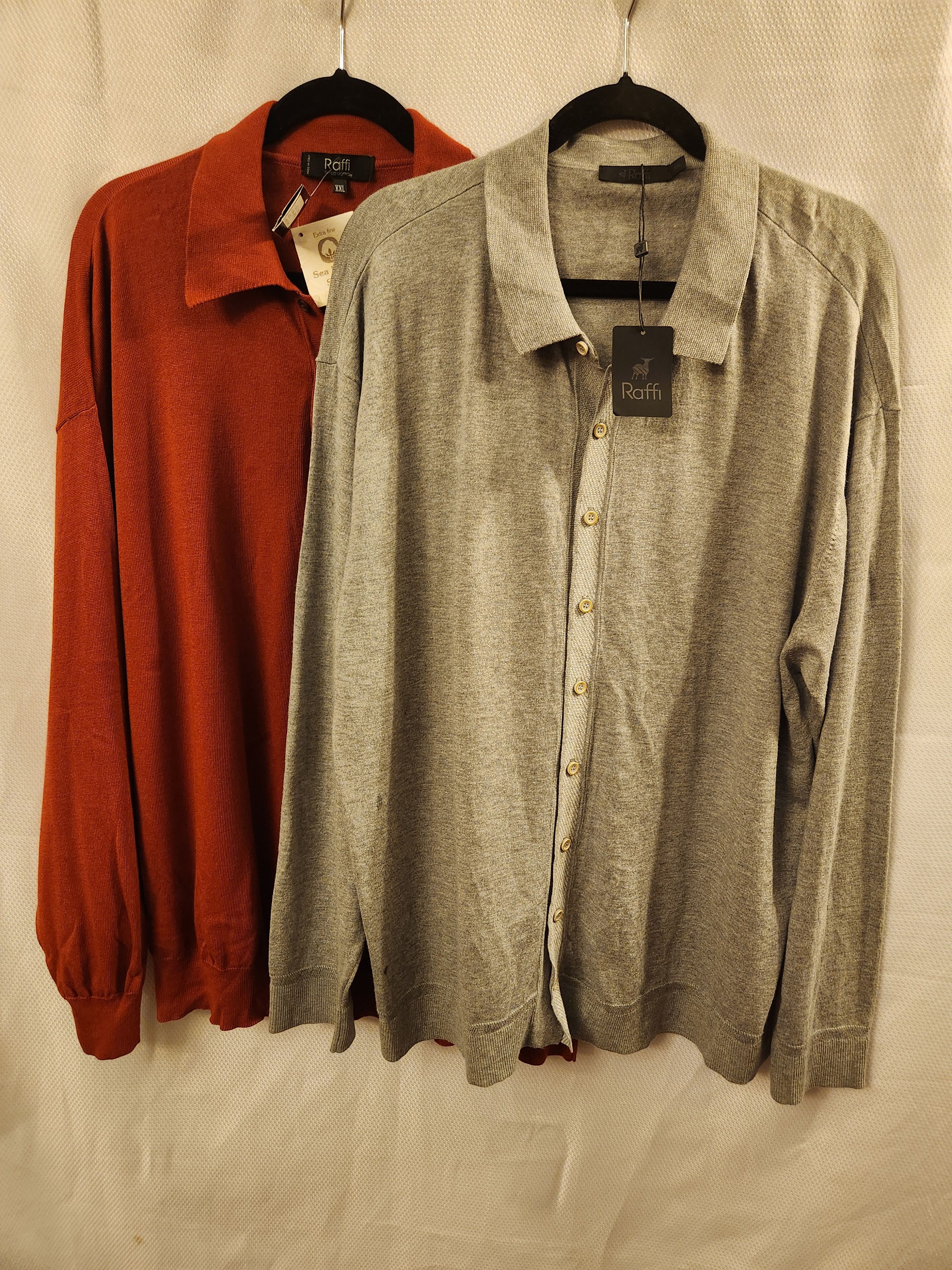Raffi Lot of 2 NWT Luxury Cotton Blend made in Italy Sweaters Size US XXL / EU 58 / 5 - 2 Thumbnail