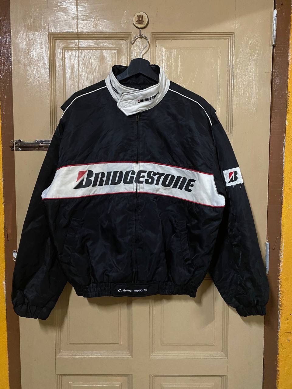 Vintage Vintage 90s Bridgestone Racing Bomber Jacket Size US L / EU 52-54 / 3 - 3 Thumbnail