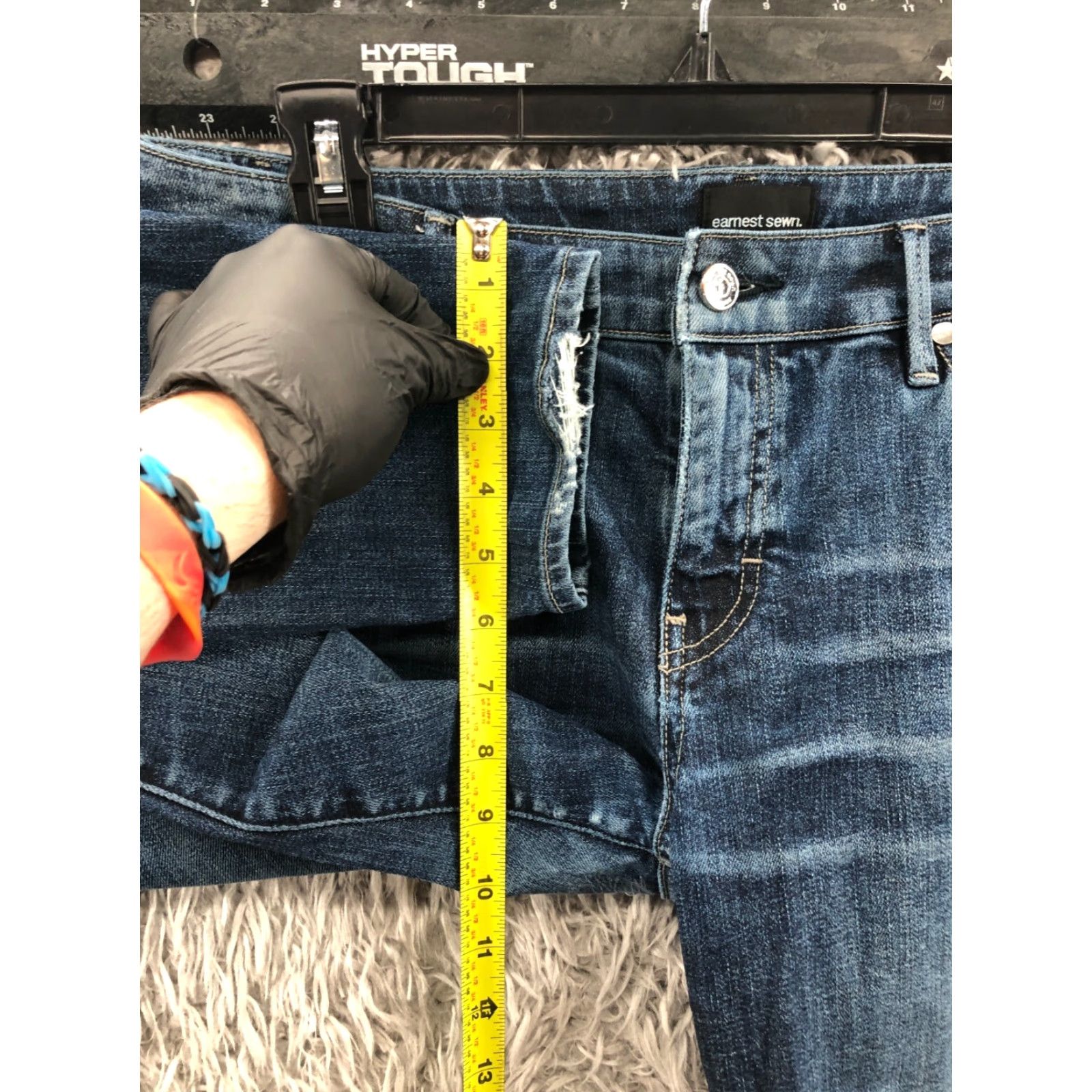 Vintage Eastern Sewn Skinny Jeans Womens Size 30 Medium Wash Blue FLAW Size 30" / US 8 / IT 44 - 4 Thumbnail