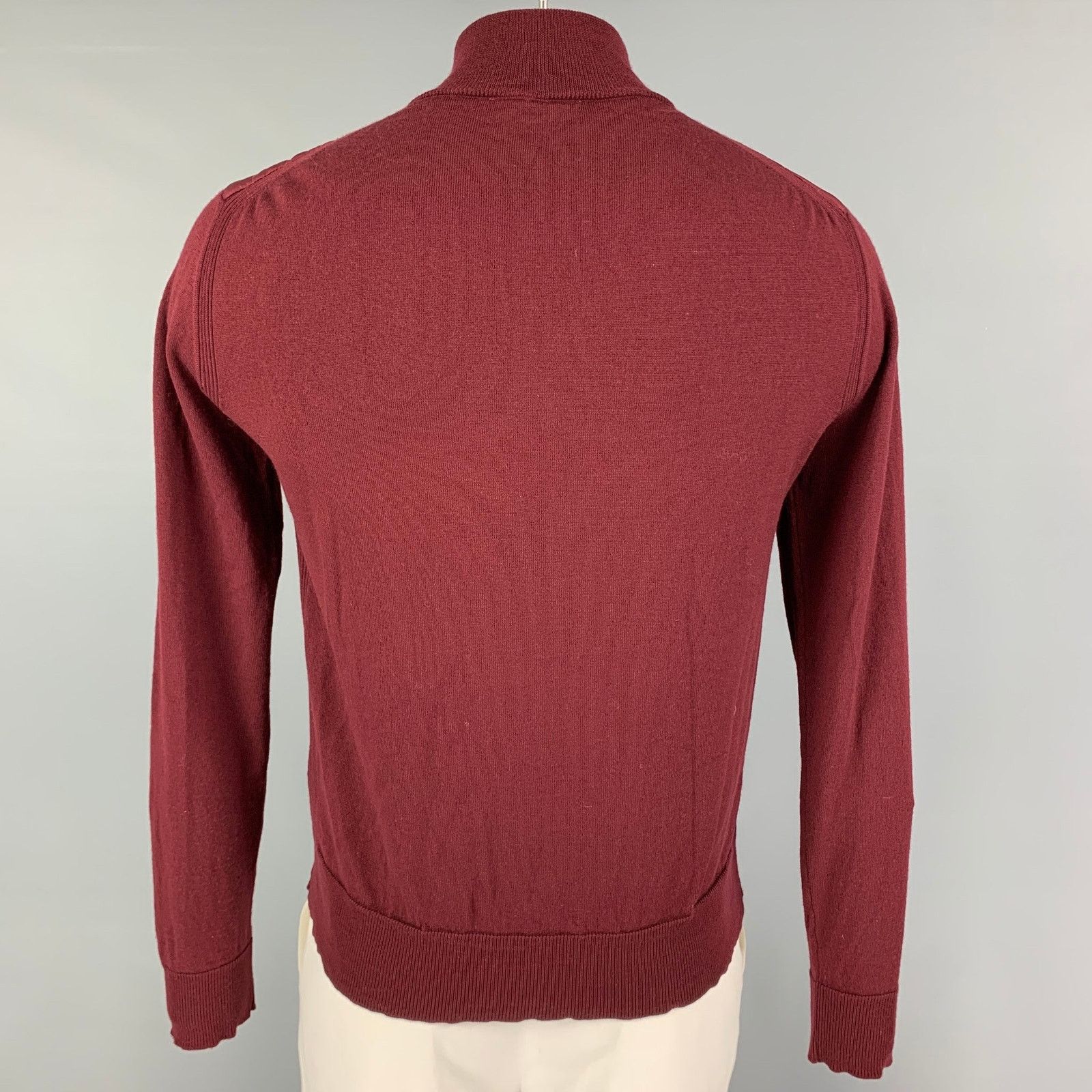 Belstaff BELSTAFF L Burgundy Wool Polyester Zip Up Jacket Size US L / EU 52-54 / 3 - 3 Thumbnail