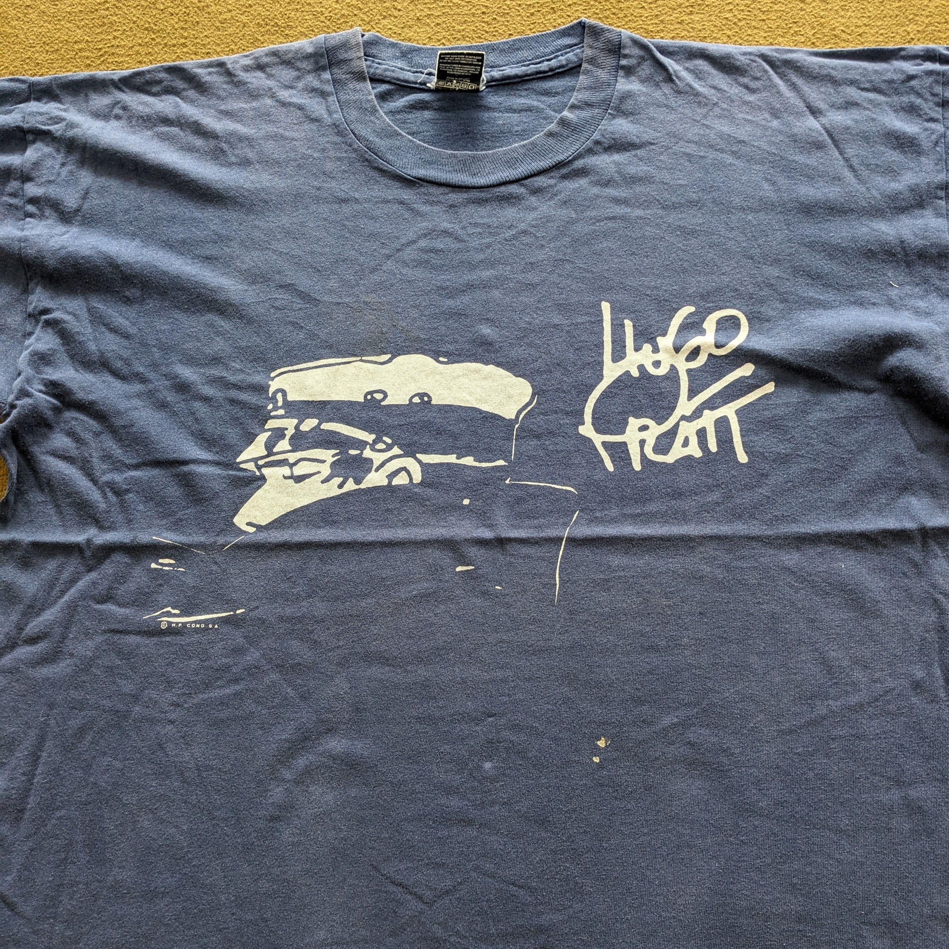Vintage Vintage 90's Hugo Pratt Italian Comic Book Writer T-shirt Size US XL / EU 56 / 4 - 2 Thumbnail