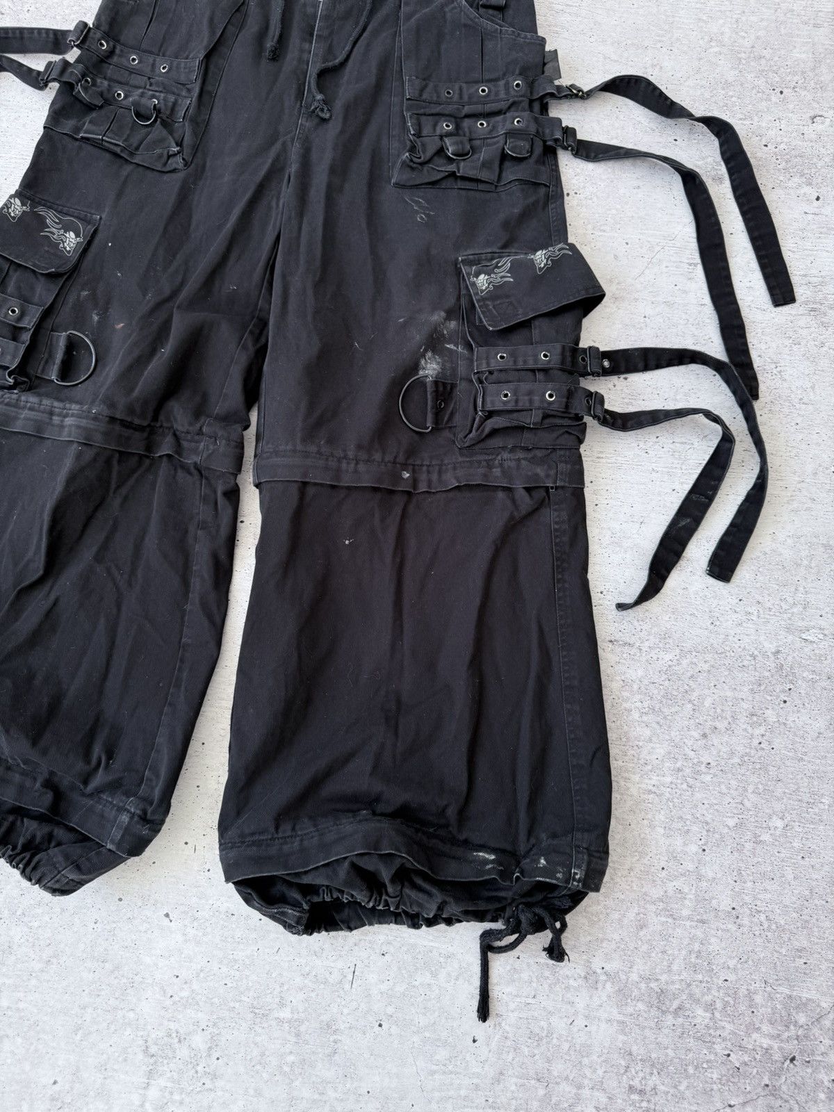 Other Vintage Y2K Cyber Goth Bondage Cargo Pants Multi Pocket Size US 33 - 6 Thumbnail