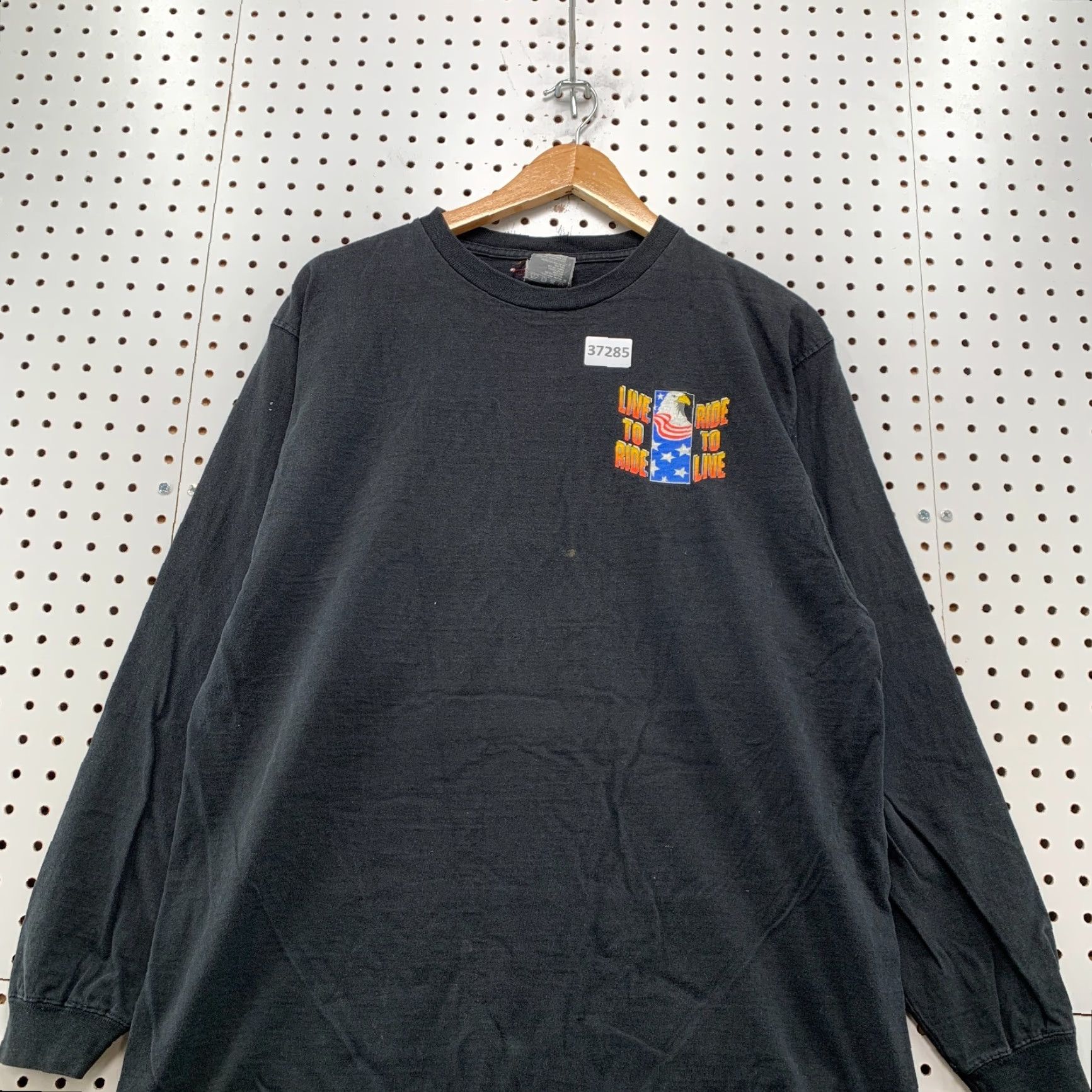 Vintage VINTAGE Live To Ride Motorcycle Shirt Mens Large Black American Heritage USA Size US L / EU 52-54 / 3 - 6 Thumbnail