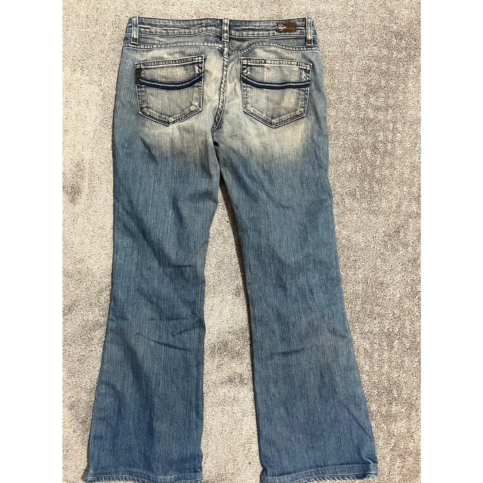 Paige Paige Jeans Womens Size 28 Hollywood Hills Low Rise Medium Wash Blue Denim Skinny Casual Pant Womens Regular 27in Inseam - Vintage? No Size 28" / US 6 / IT 42 - 3 Thumbnail