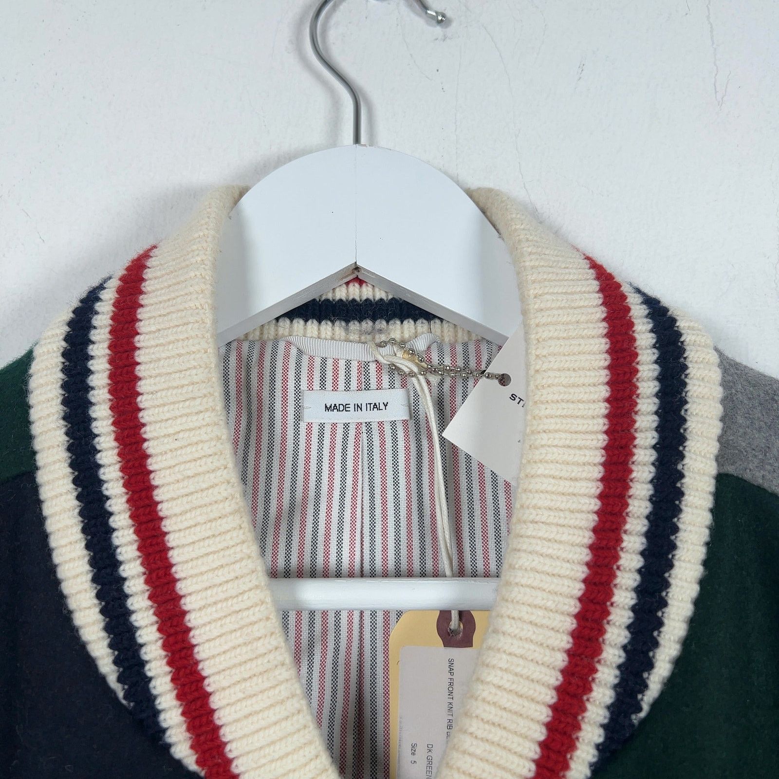 Thom Browne Thom Browne Color Block Wool Varsity Jacket Size US XL / EU 56 / 4 - 4 Thumbnail
