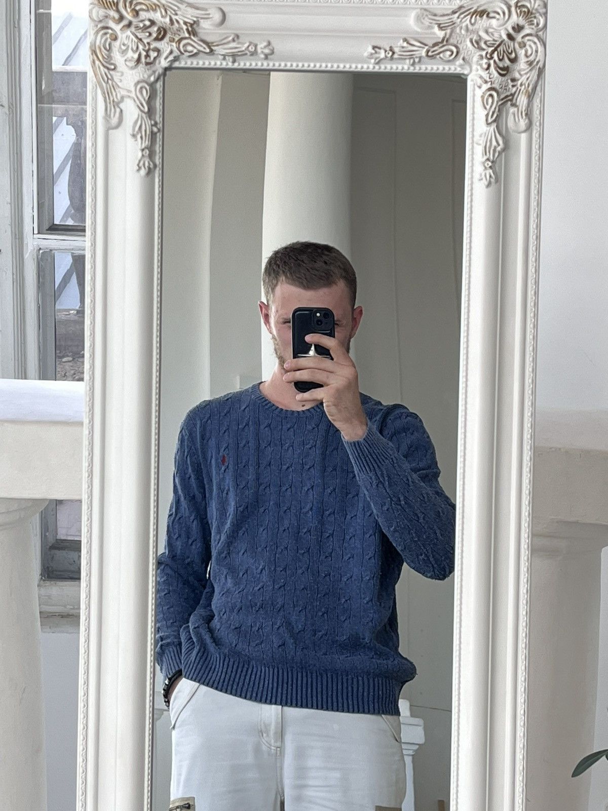 Polo Ralph Lauren Vintage Ralph Lauren Silk Knit Sweater Blue Small Logo Y2K Size US XL / EU 56 / 4 - 2 Thumbnail