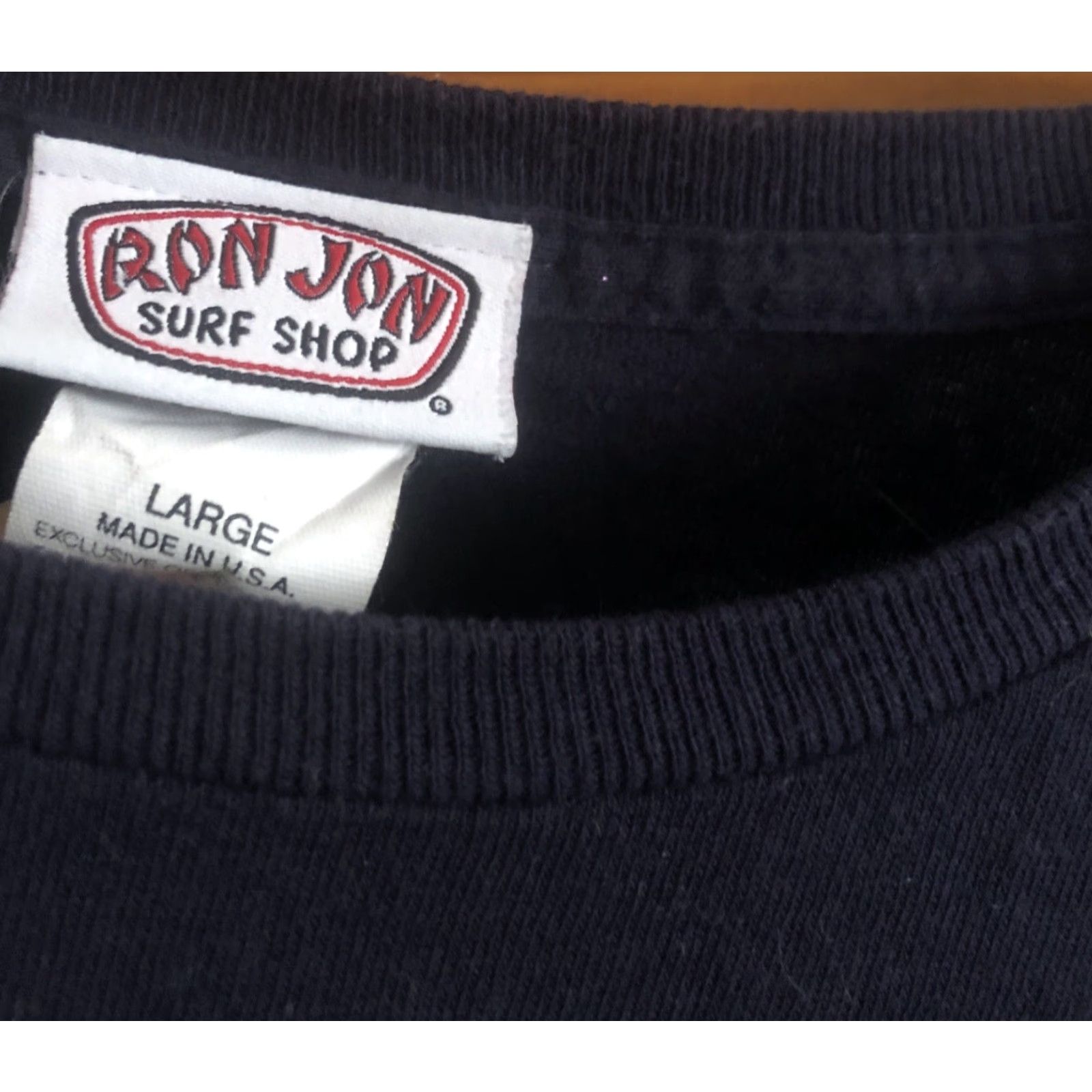 Ron Jon Surf Shop Ron Jon Surf Shop Tee Shirt Navy Blue Long Sleeve Vintage Sz Large Adult L Size L / US 10 / IT 46 - 4 Thumbnail