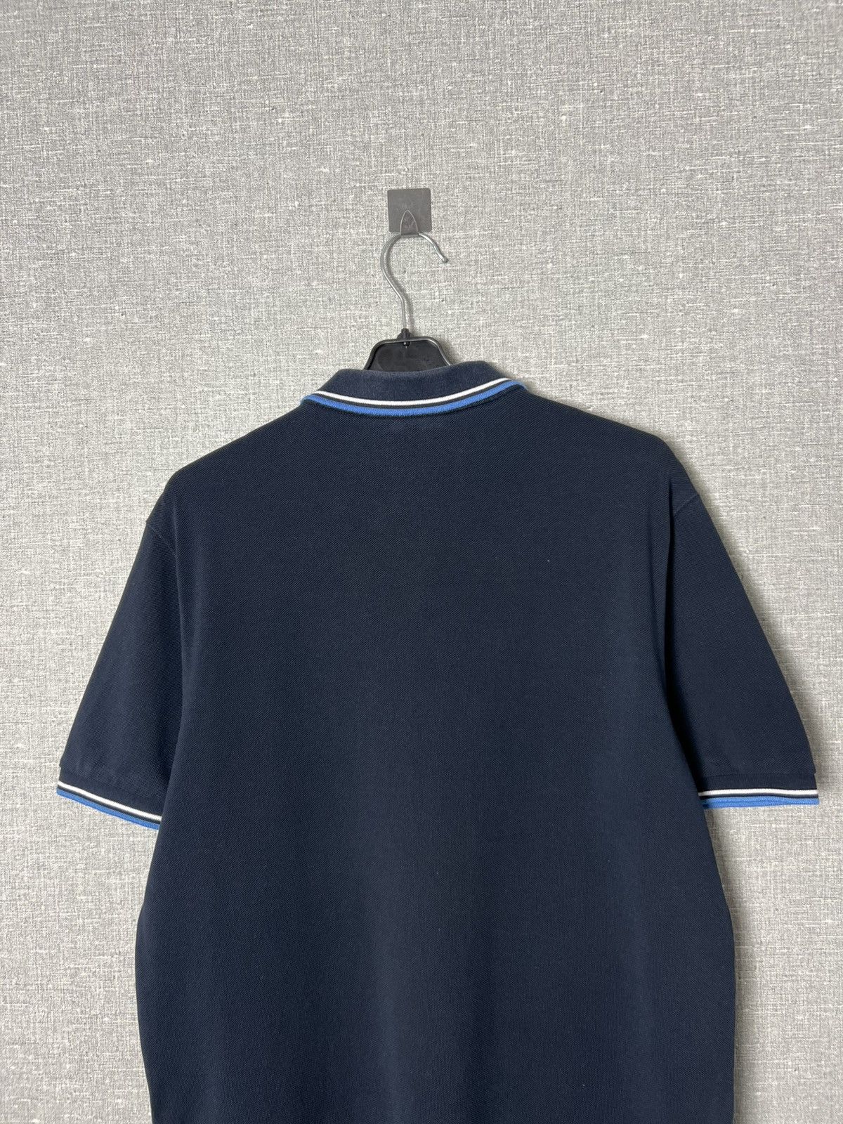 Prada Prada Milano Black Tab Logo Men’s Polo T - Shirt Dark Navy Size US L / EU 52-54 / 3 - 13 Thumbnail