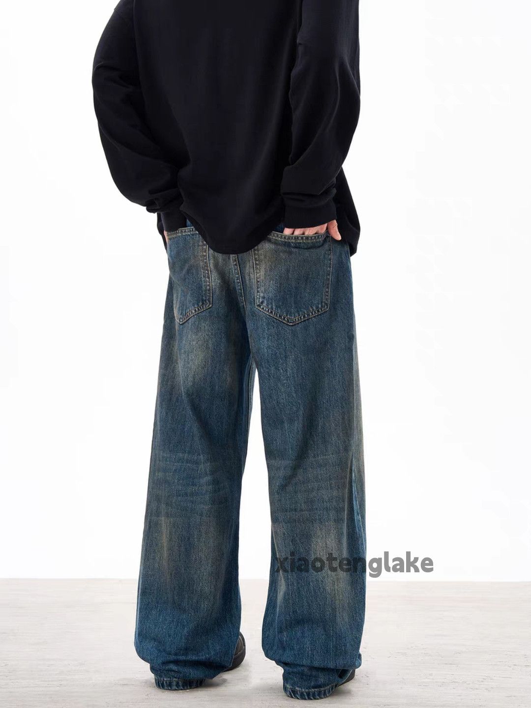 Jean × Vintage washed faded loose baggy punk grunge stain jeans Size US 32 / EU 48 - 4 Thumbnail