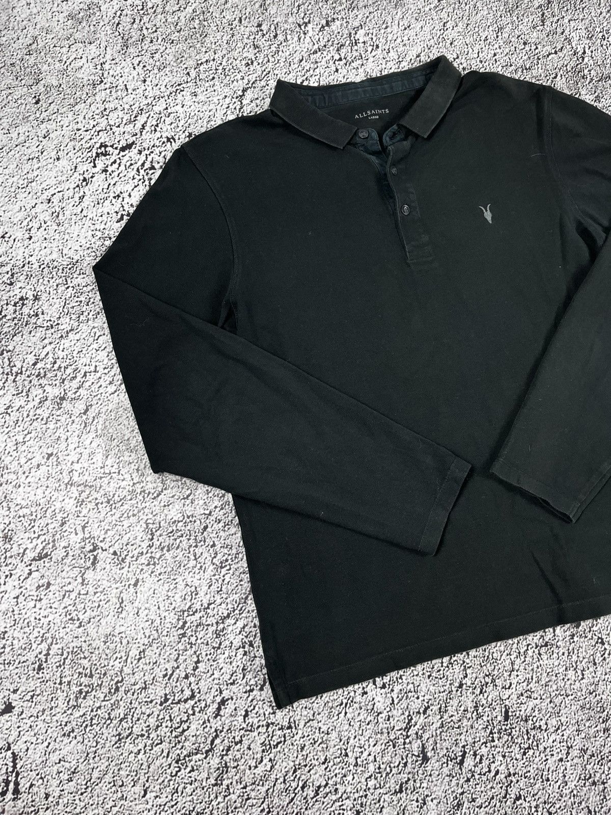 Allsaints Vintage Y2K Allsaints longsleeve polo oldmoney streetwear L Size US L / EU 52-54 / 3 - 2 Thumbnail