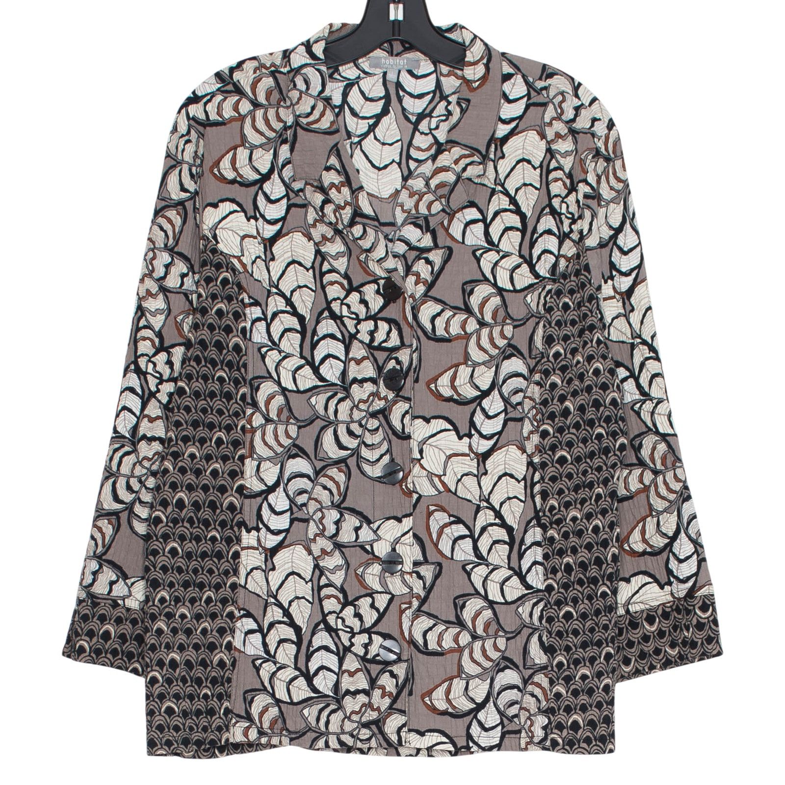 Habitat Habitat Floral Gauze Button Up Top Lightweight Lagenlook L Size L / US 10 / IT 46 - 1 Thumbnail