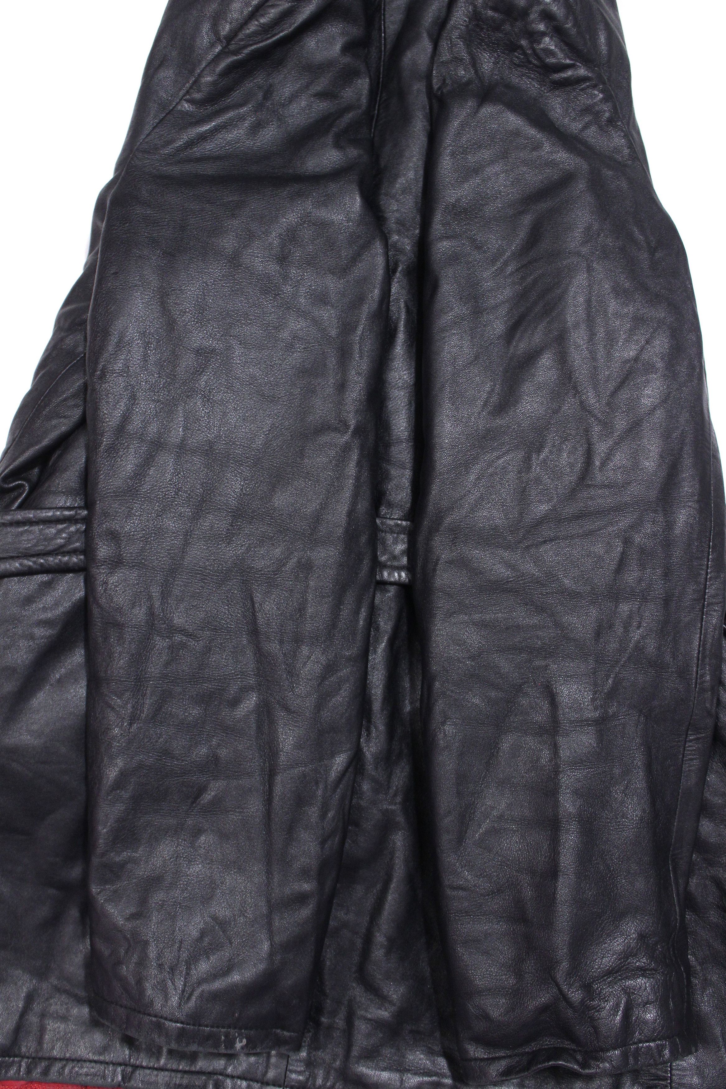 Versace 90S Leather Jacket Belted Coat Vintage Size S / US 4 / IT 40 - 9 Thumbnail