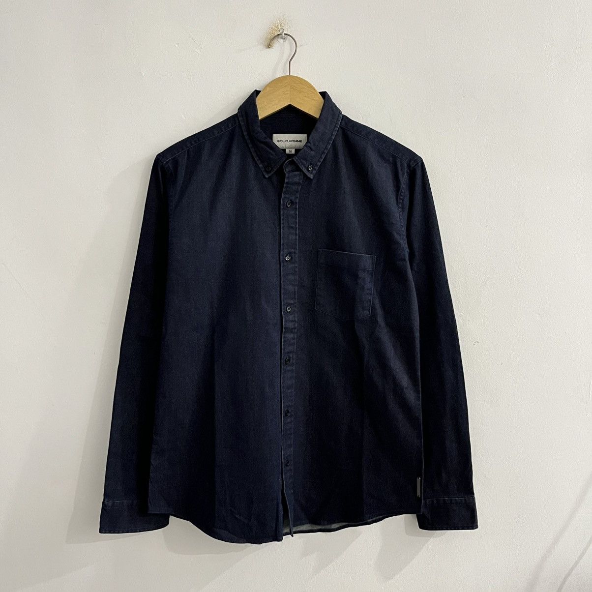 Solid Homme Solid Homme Woyoungmi Dark Navy Button Up Shirt Size US M / EU 48-50 / 2 - 1 Thumbnail