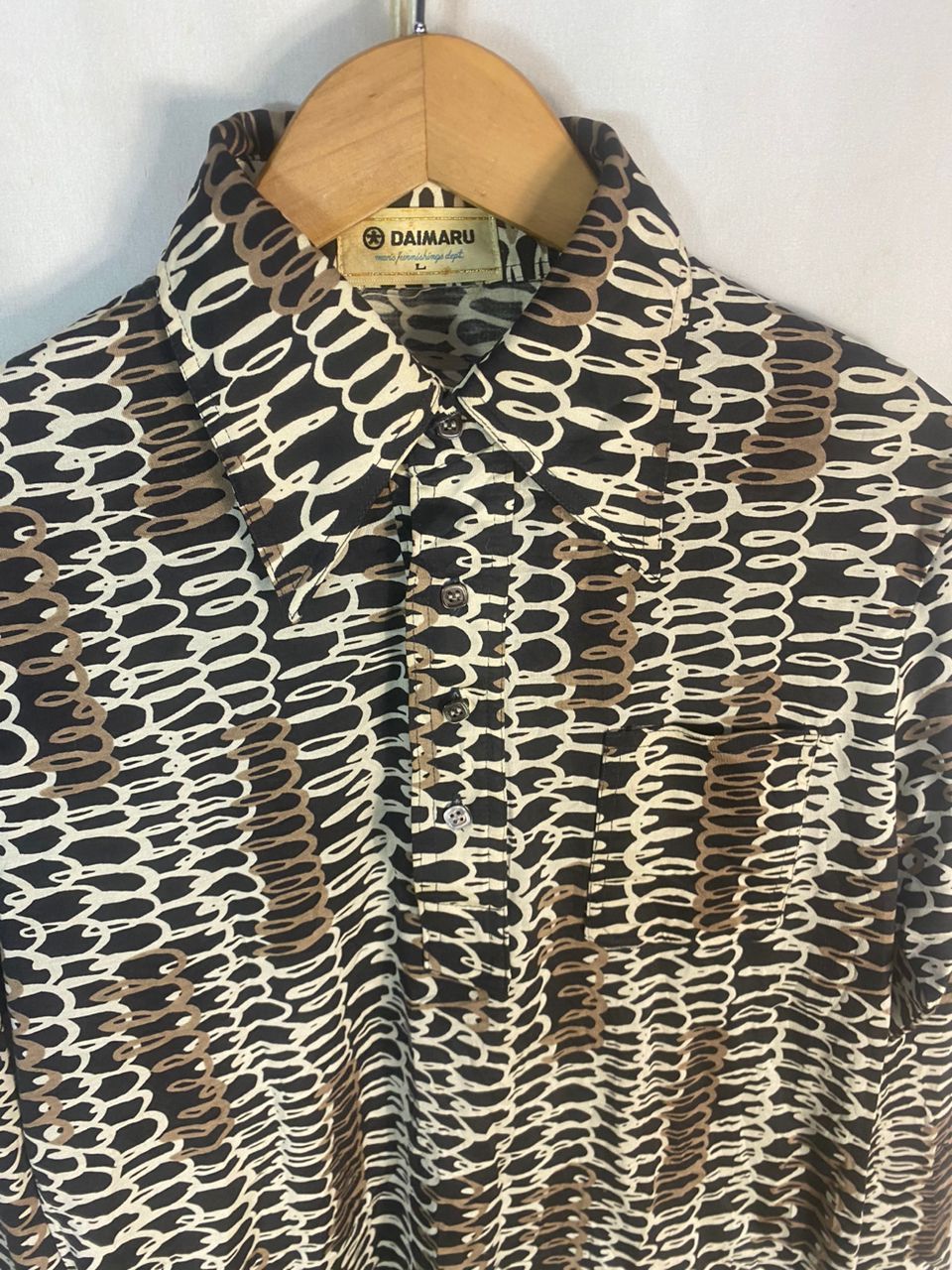 Japanese Brand Vintage daimaru half button up retro shirt Size US M / EU 48-50 / 2 - 3 Thumbnail