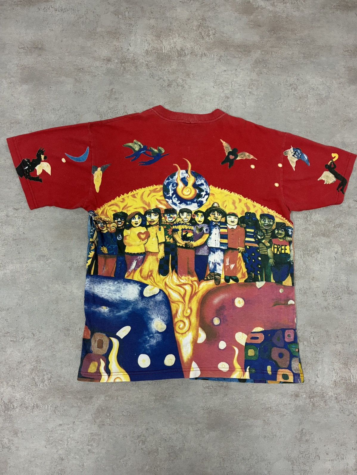 Other 1993 Santana Sacred Fire All Over Print Vintage Tour T Shirt Size US XL / EU 56 / 4 - 2 Thumbnail