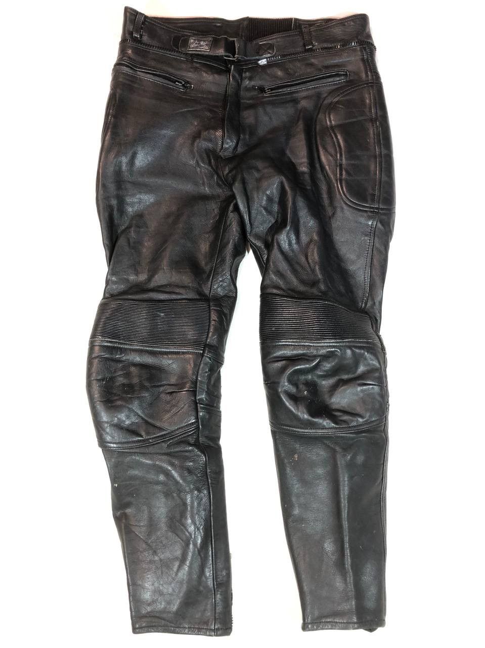 Leder Vintage Racing Moto Leather Pants