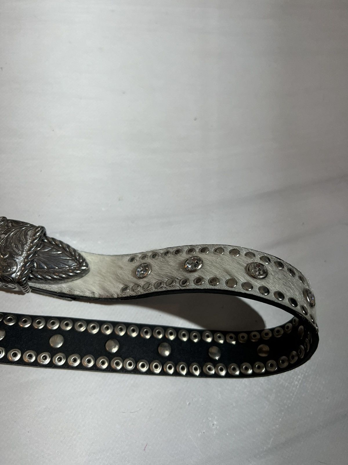 Hysteric Glamour × If Six Was Nine × Vintage Vintage Mohair / Fuzzy Y2K Leather Belt BB Simon style Size 28 - 11 Thumbnail