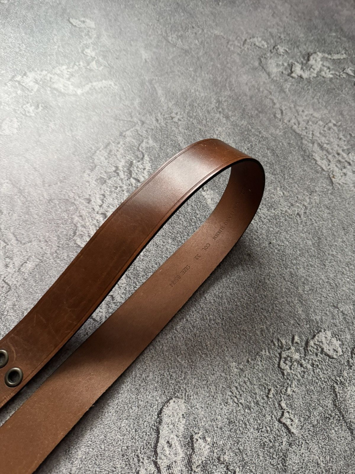 Diesel × Diesel Black Gold Diesel 100cm vintage brown leather belt biker Size ONE SIZE - 18 Thumbnail