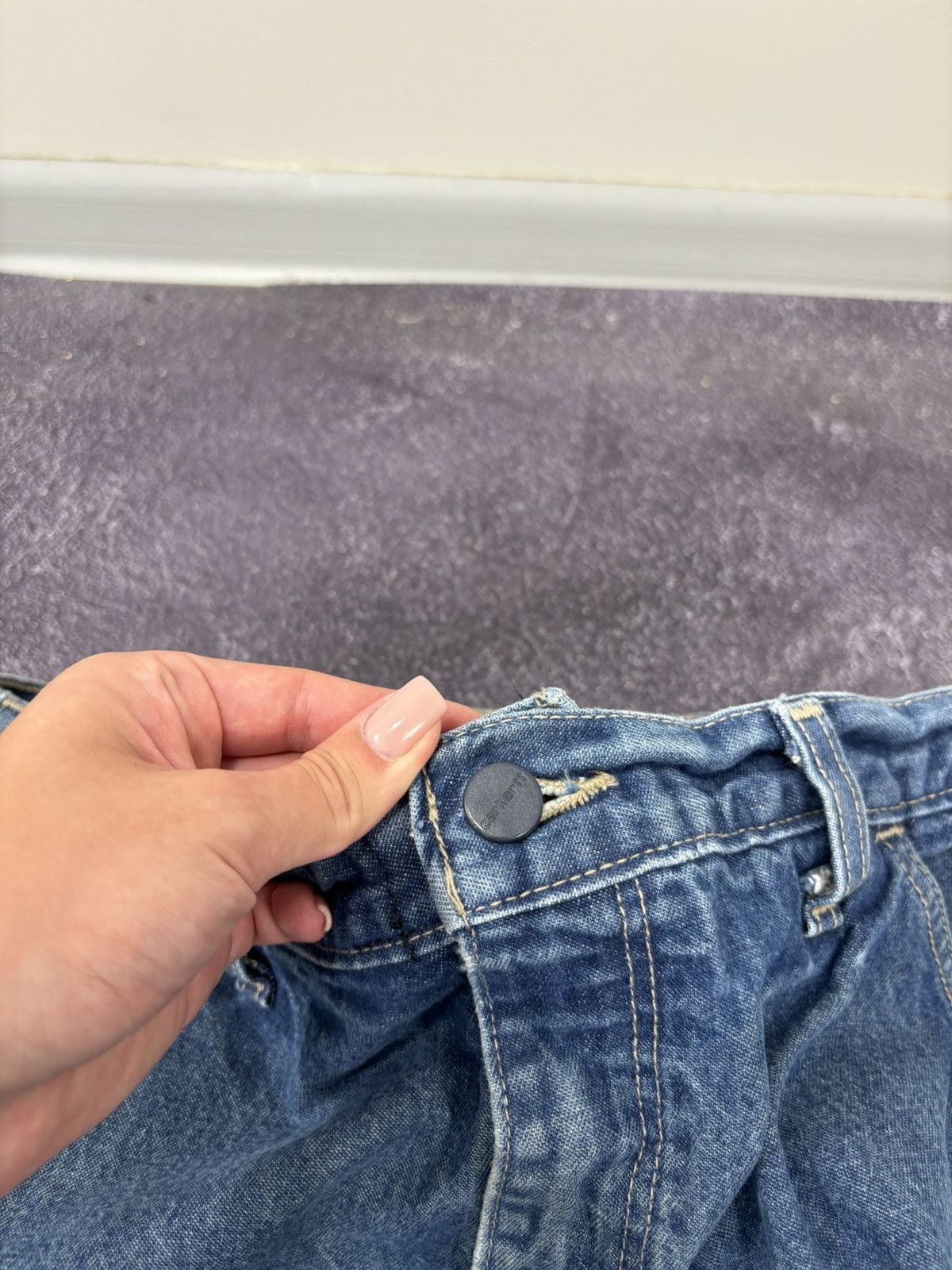 Carhartt Vintage Carhartt Flame Resistant Blue Hype Denim Jeans Size US 31 - 13 Thumbnail