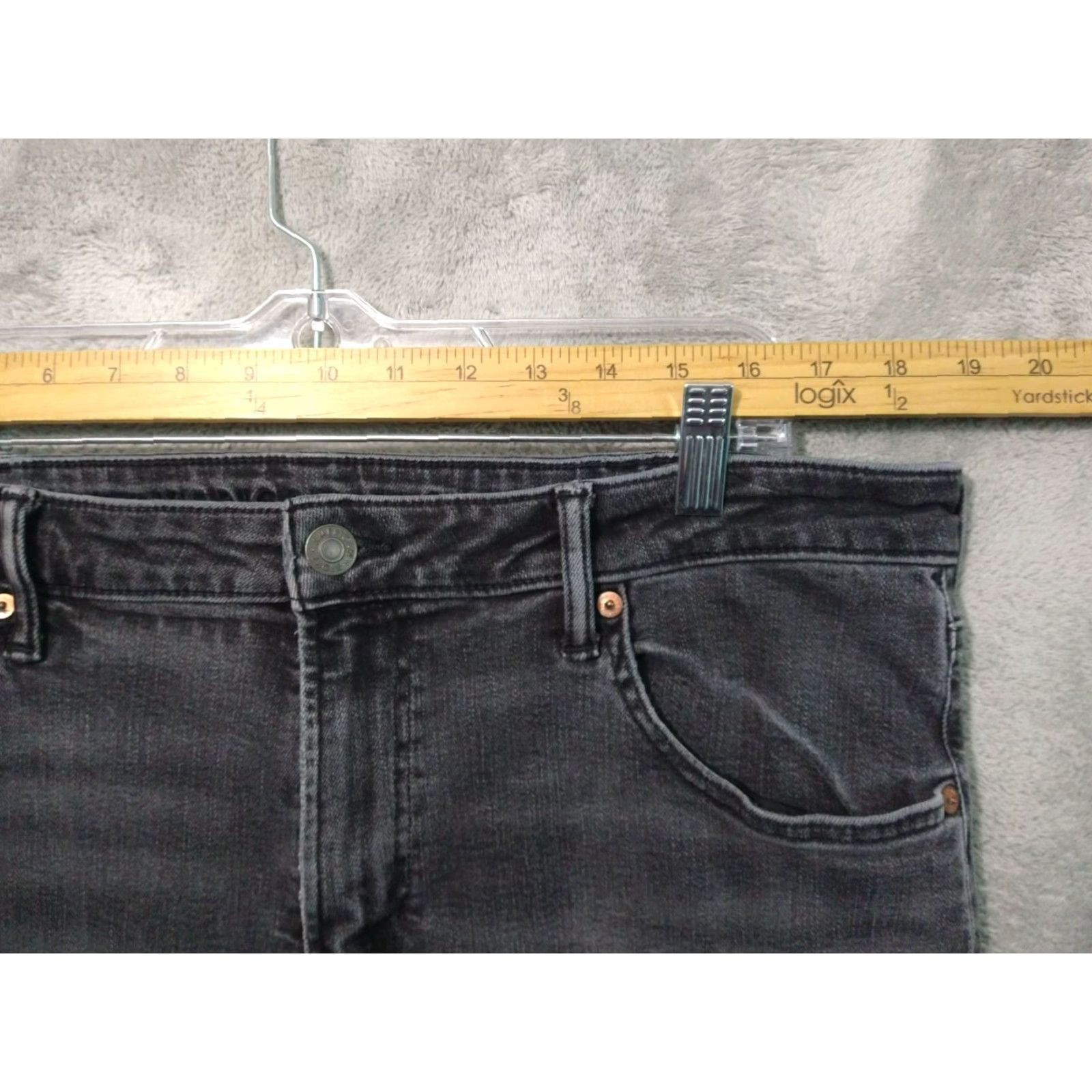American Eagle Outfitters American Eagle Jeans Mens 38x30 Airflex Slim Mid Rise Dark Wash Black Denim Size US 38 / EU 54 - 3 Thumbnail