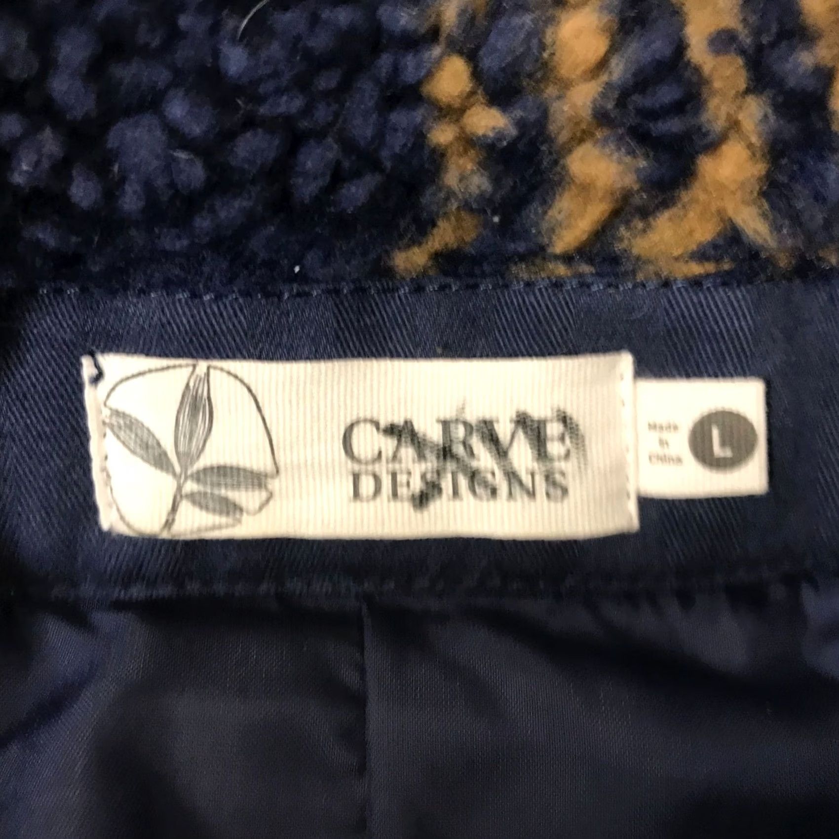 Vintage VINTAGE CARVE DESIGNS NAVY BLUE TAN FLEECE BUTTON UP SHIRT JACKET Womens LARGE Size L / US 10 / IT 46 - 7 Thumbnail