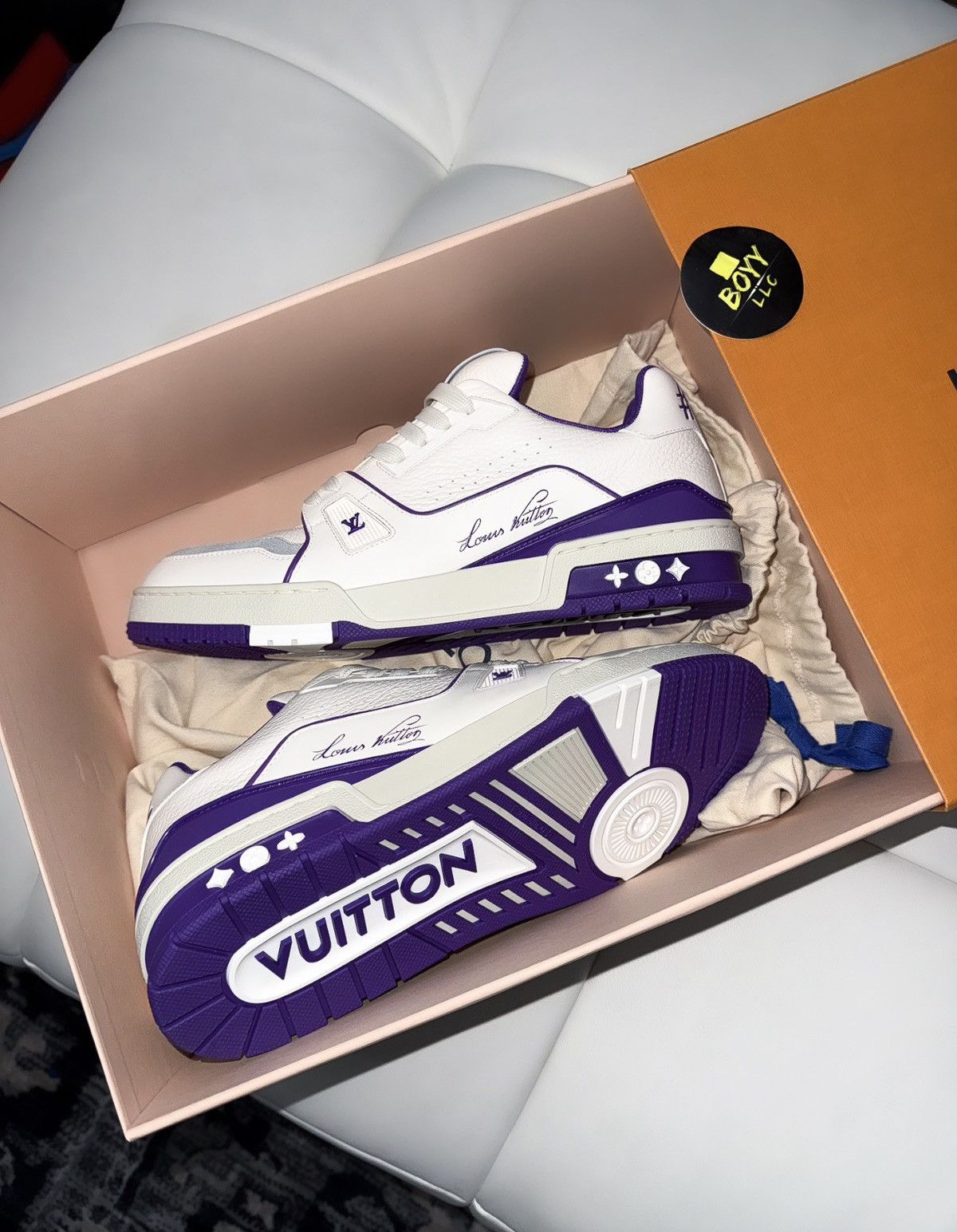 Louis Vuitton Louis vuitton purple trainers lv9 Size US 11 / EU 44 - 3 Thumbnail