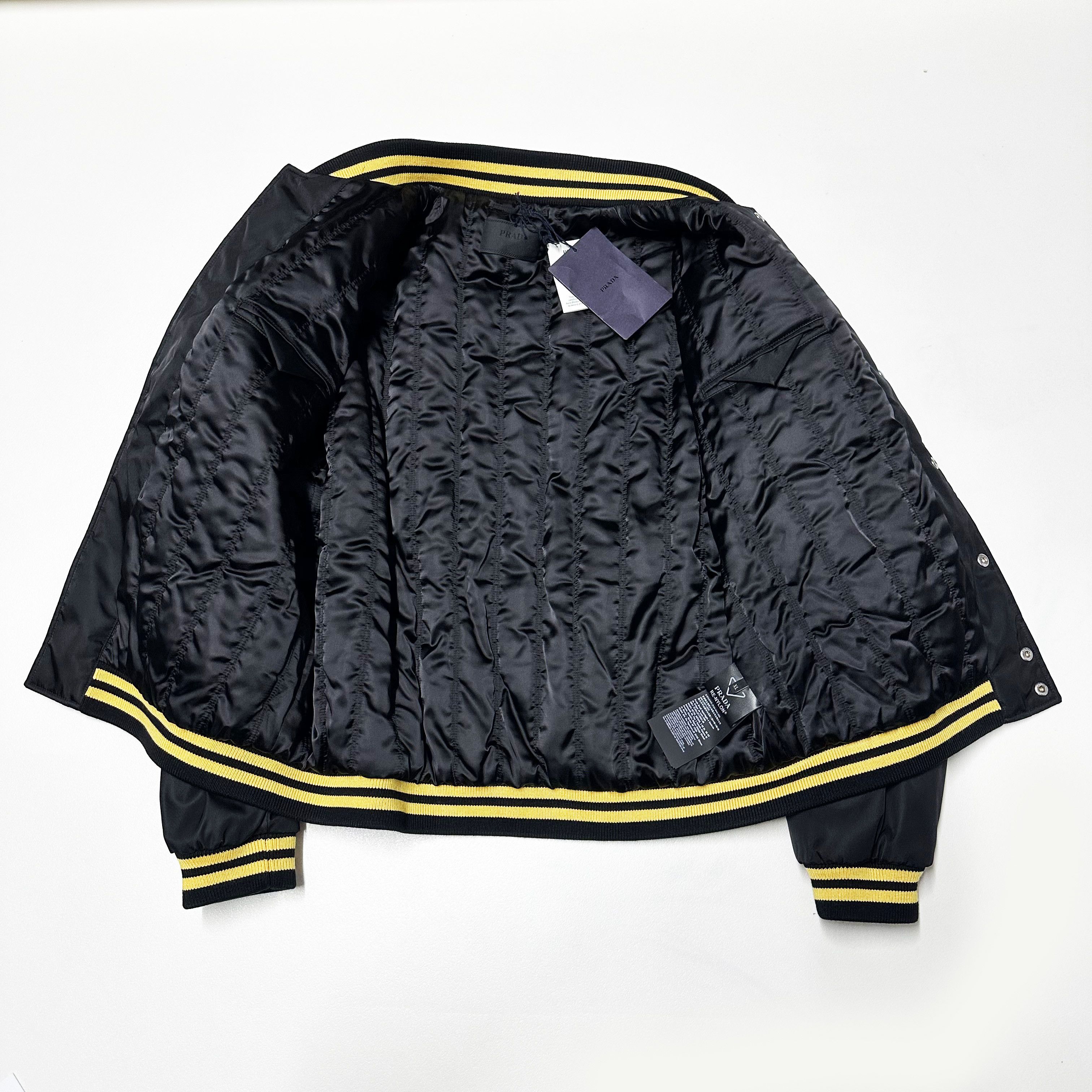 Prada Prada mens size XL re-nylon Bomber jacket baseball varsity Size US XL / EU 56 / 4 - 5 Thumbnail