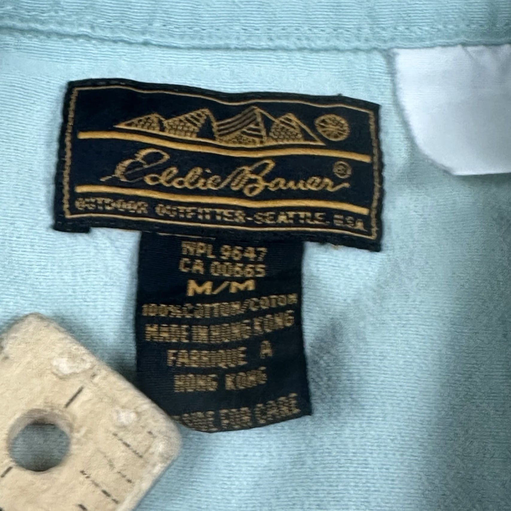 Eddie Bauer VINTAGE Eddie Bauer Button Up Chamois Shirt Womens Medium Blue 80s Size M / US 6-8 / IT 42-44 - 7 Thumbnail