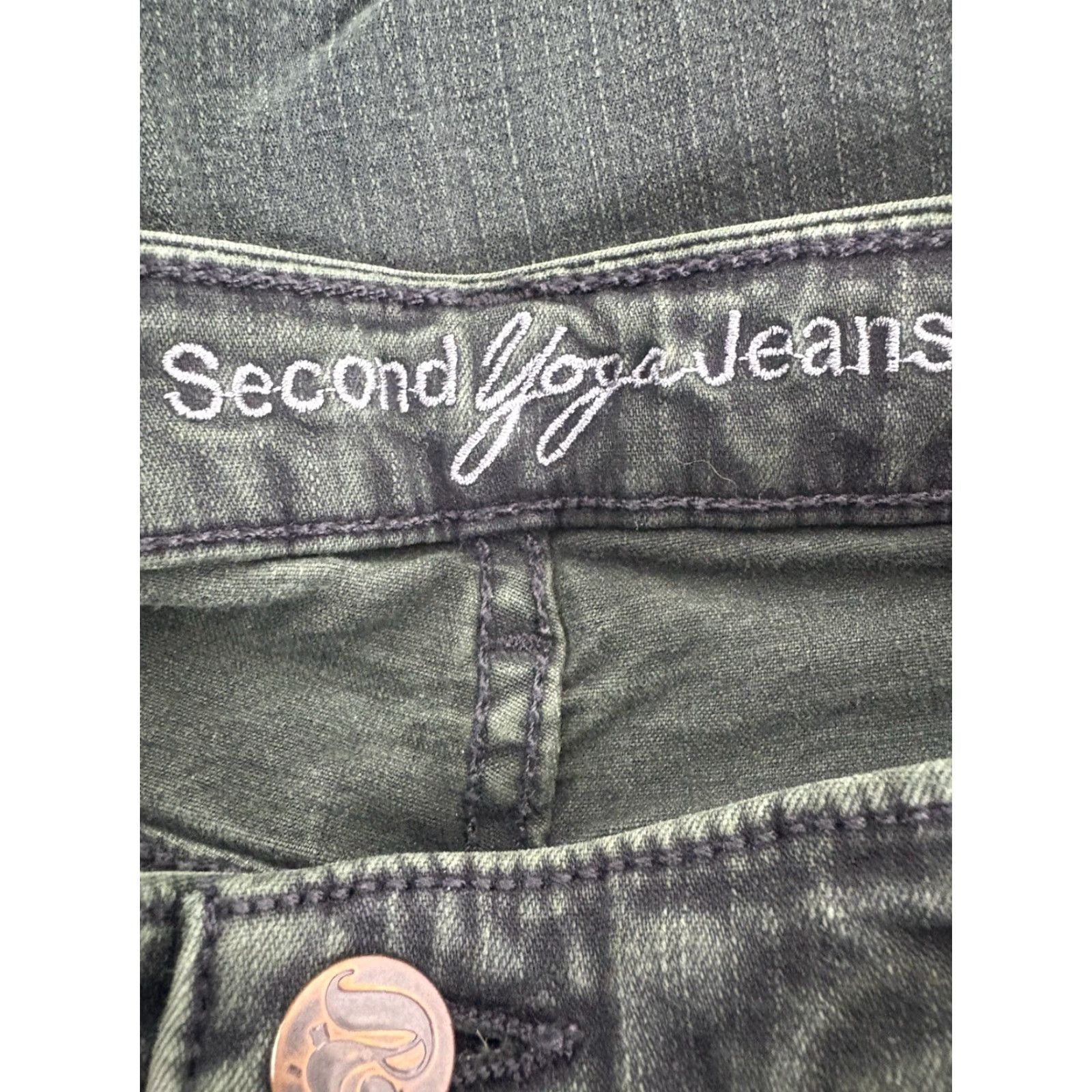 Vintage Second Yoga Jeans Green Wash Low Rise Bootcut Women’s Size 28 Denim Size 28" / US 6 / IT 42 - 7 Thumbnail