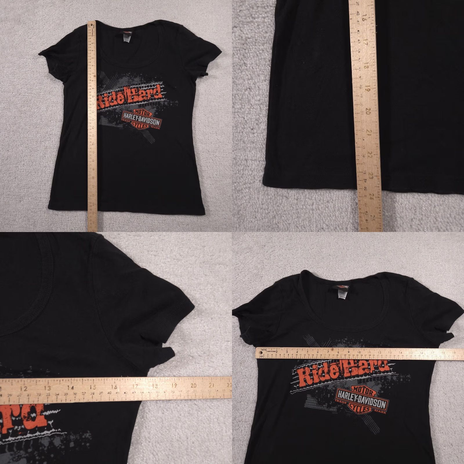 Harley Davidson Harley-Davidson Shirt Womens Medium Black Ride Hard Graphic Biker Louisville KY Size M / US 6-8 / IT 42-44 - 8 Thumbnail
