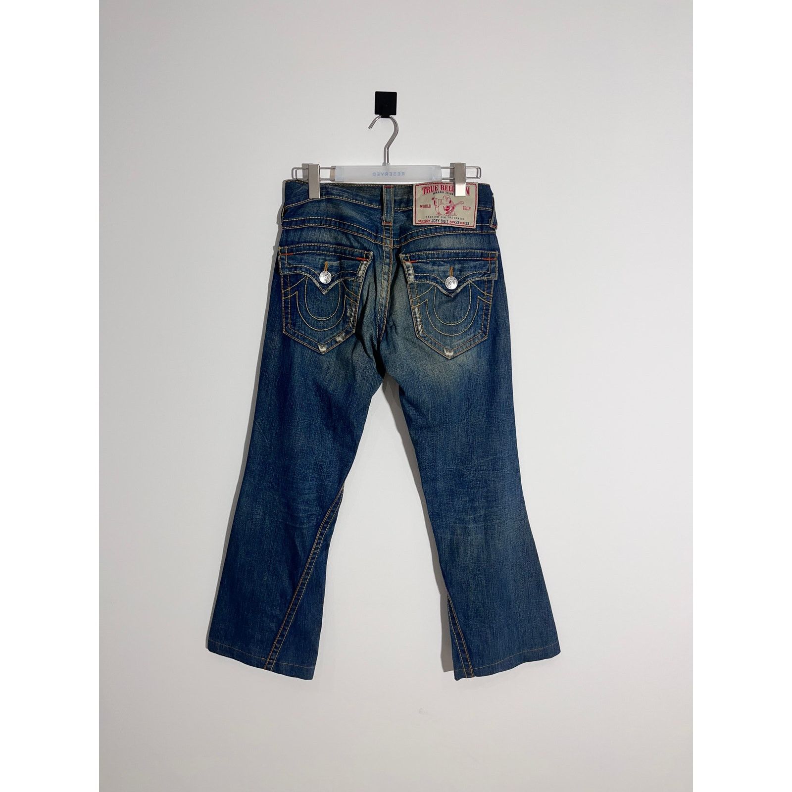 ✌ archive TRUE RELIGION JOEY True Religion Joey Big T Women Y2K Thick Stitch Flare Jeans