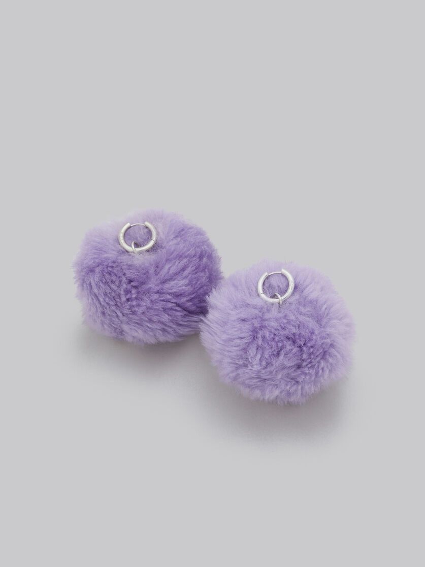 Marni oc11z0525 Size:OS/ Pom-Pom Earrings in Purple Size ONE SIZE - 3 Thumbnail