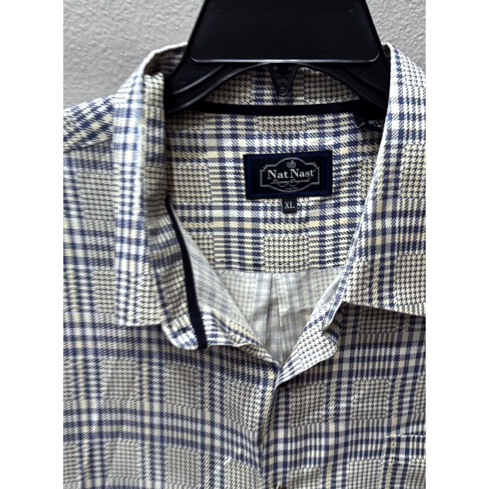 Nat Nast Nat Nast MINT Plaid Silk Button Up Shirt XL Men Short Sleeve Multicolor Shirt Size US XL / EU 56 / 4 - 4 Thumbnail