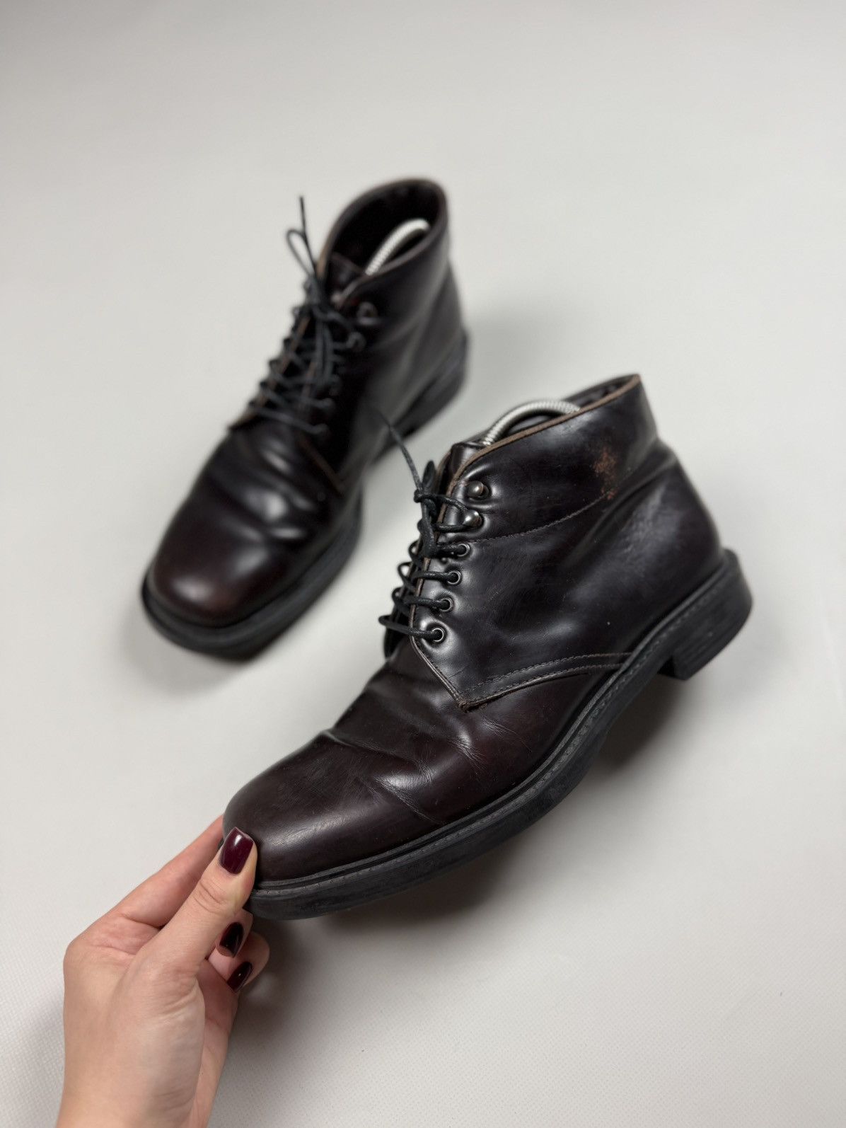 Prada Prada Men’s Leather Lace Up Boots Shoes Size UK 7.5 / US 8.5 Size US 8.5 / EU 41-42 - 11 Thumbnail