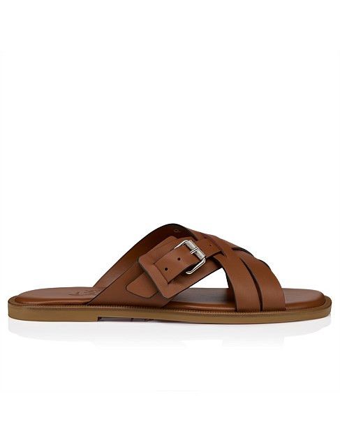O1la1rc1a0726 Emircross Flat Sandals In Brown, Men's (Size 10)