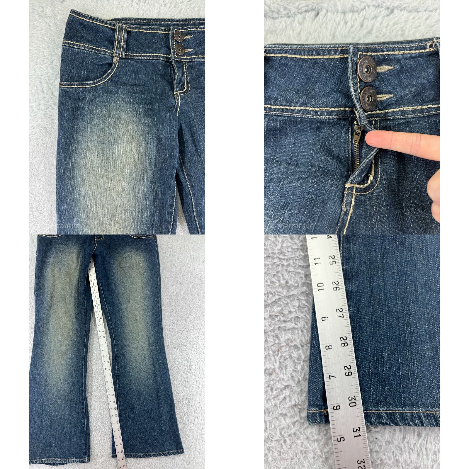 Rocawear Rocawear Jeans Womens 17 Blue Denim Bootcut Regular Fit Medium Wash Classic Western Style Girls Size 38" / US 16 / IT 52 - 8 Thumbnail