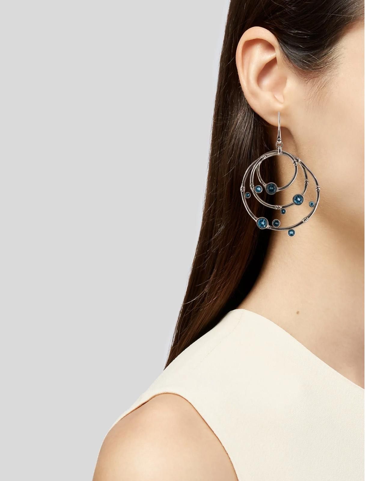 John Hardy John Hardy Topaz Bamboo Drop Earrings Est. Retail $1,550 Size ONE SIZE - 3 Thumbnail